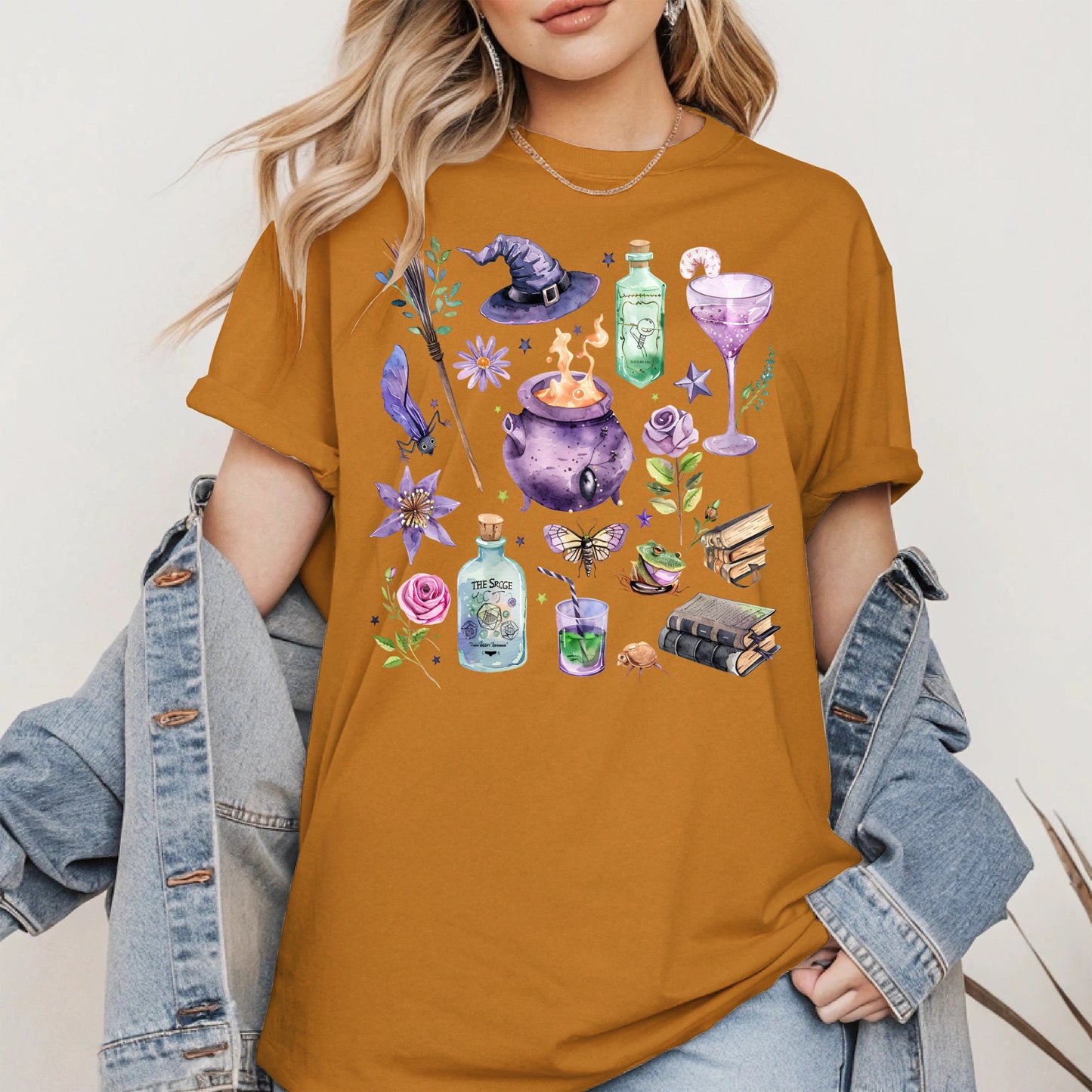 Witchy Vibes Watercolor Potion Tee