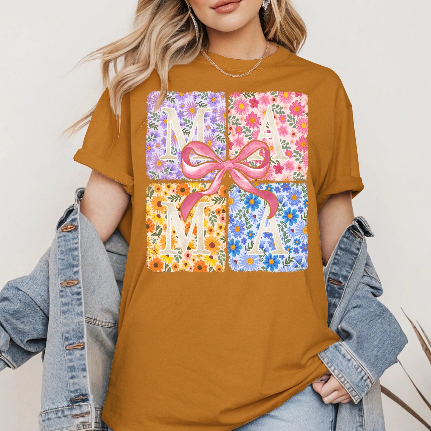 Floral MAMA Shirt Mother Tee Hoodie Sweatshirt Gift for Moms