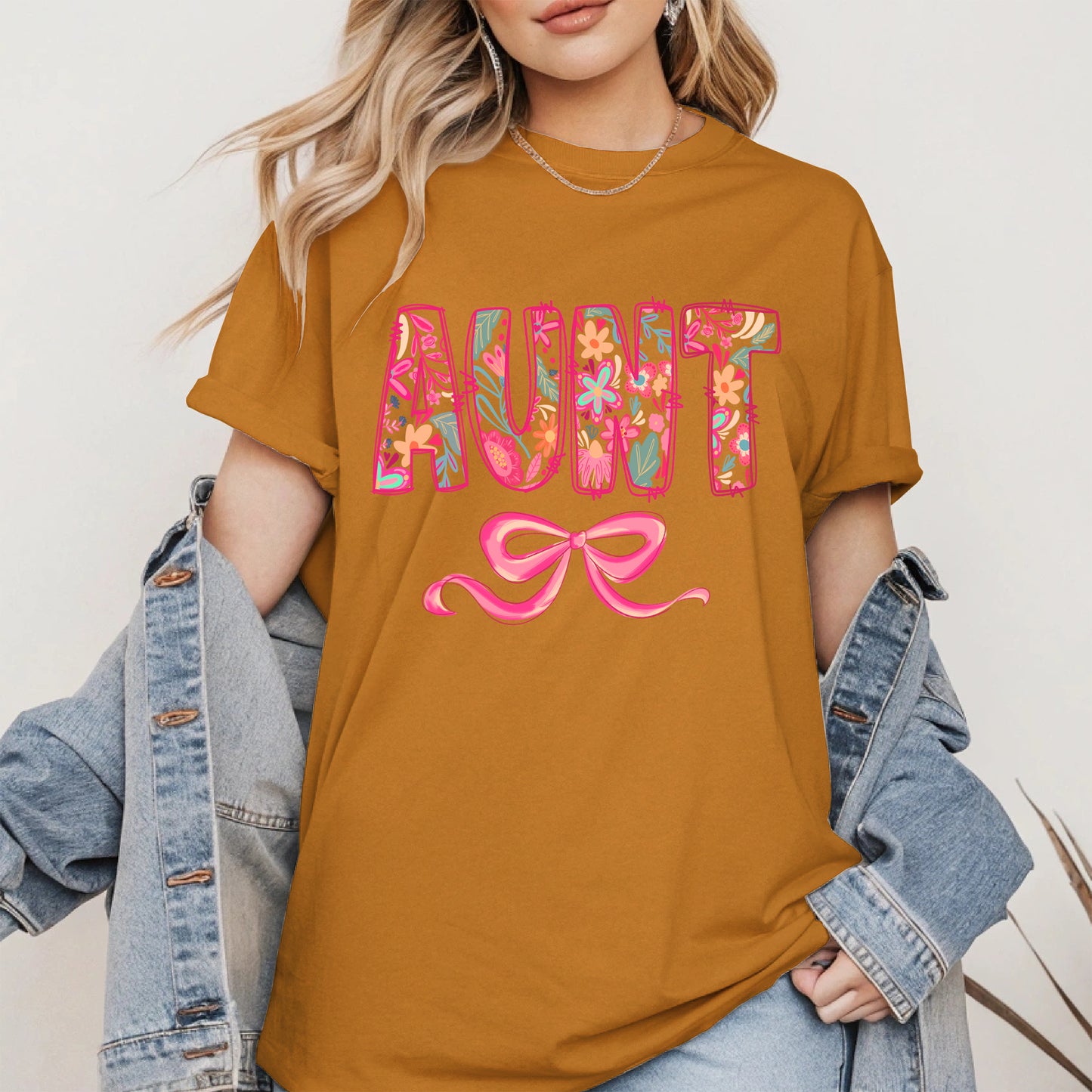 Floral Aunt Shirt Gift Tee Hoodie Sweatshirt for Cool Aunties