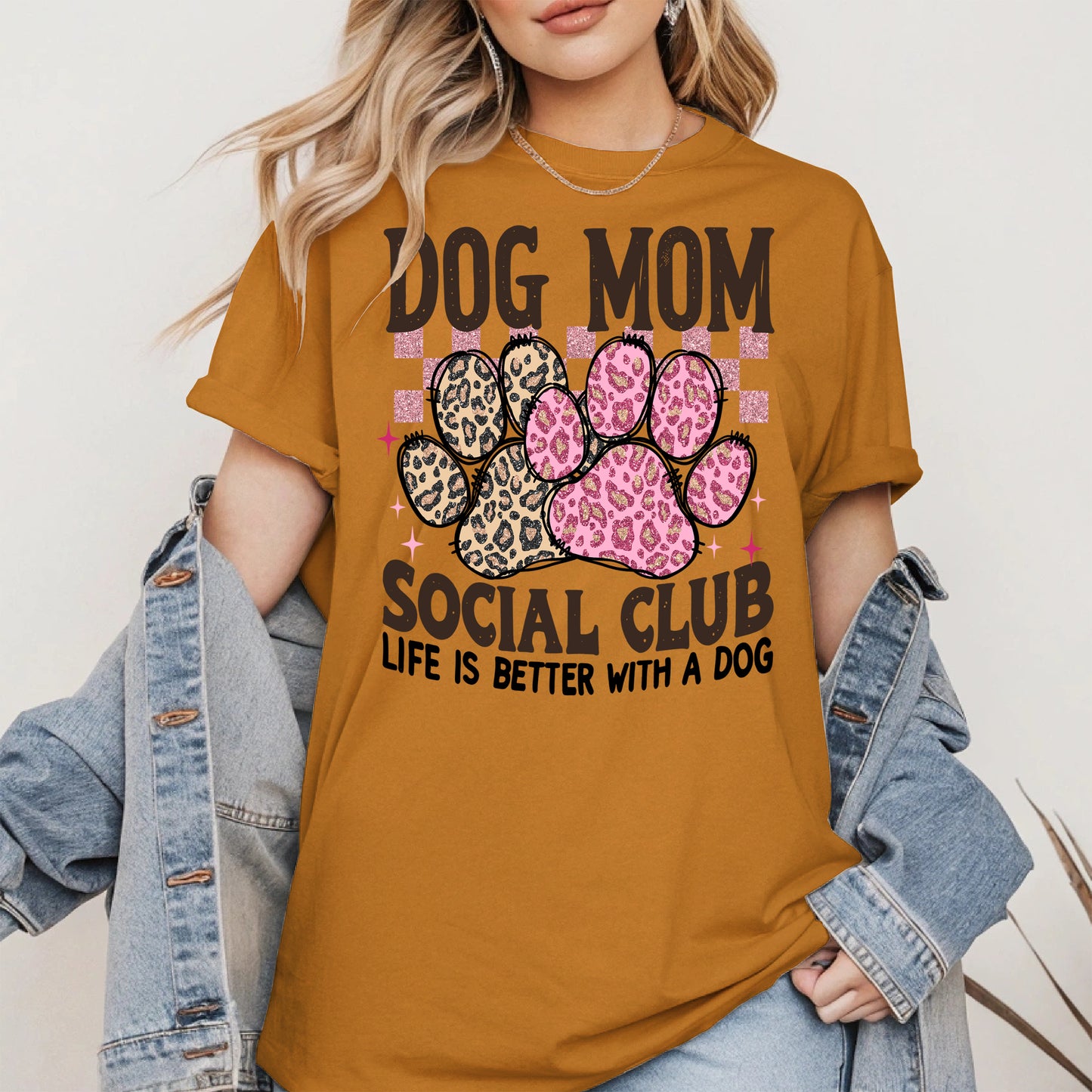Dog Mom Social Club Shirt Hoodie Sweatshirt Gift for Pet Moms