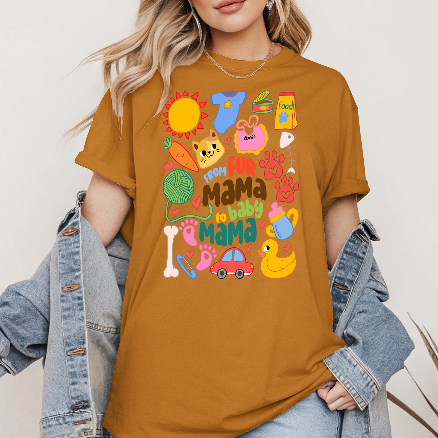 From Fur Mama to Baby Mama Shirt Hoodie Sweatshirt Gift