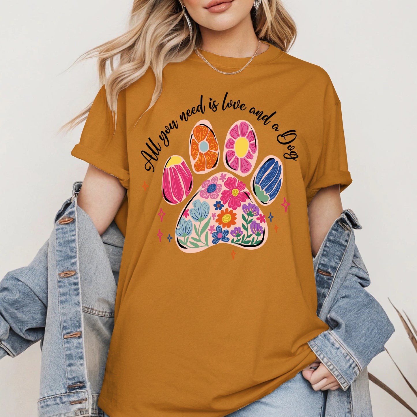 Floral Paw Print Shirt Hoodie Sweatshirt Gift for Pet Moms