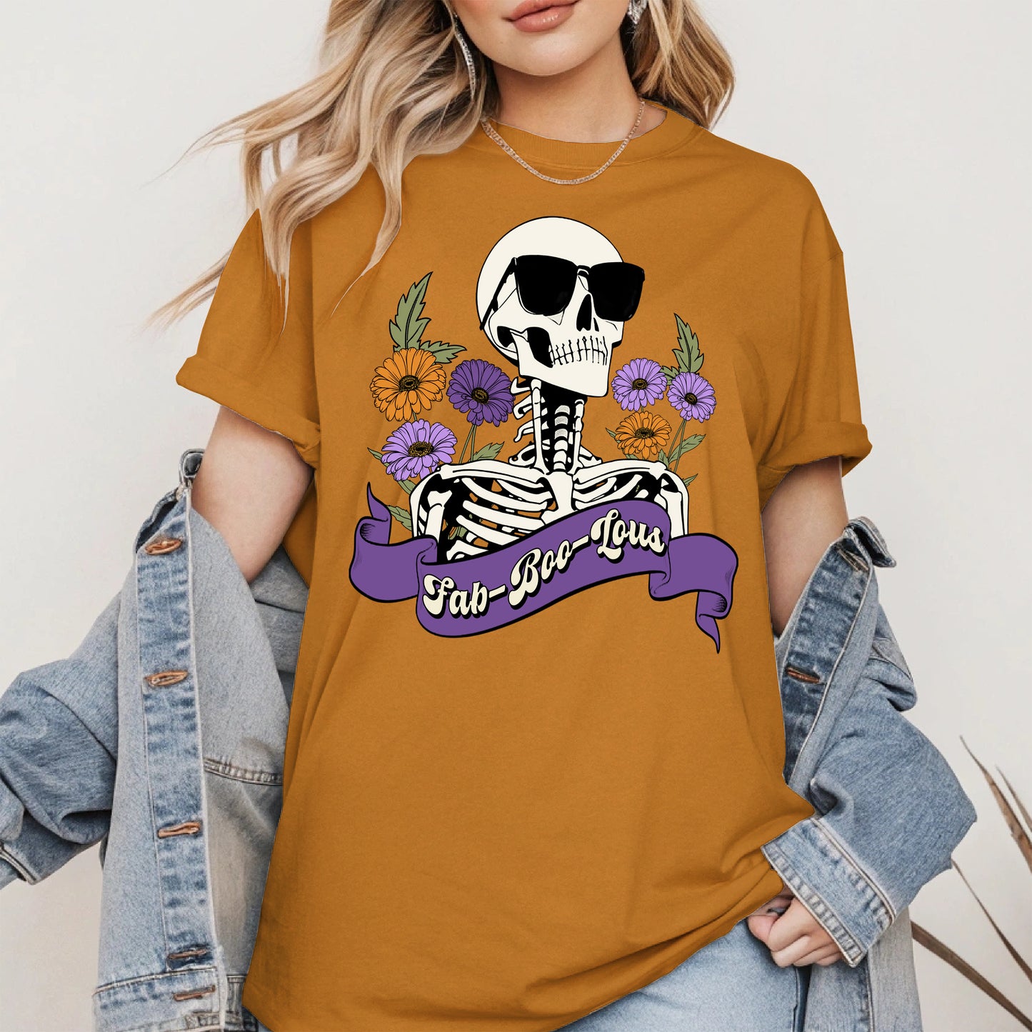 Fab-Boo-Lous Skeleton Halloween Shirt