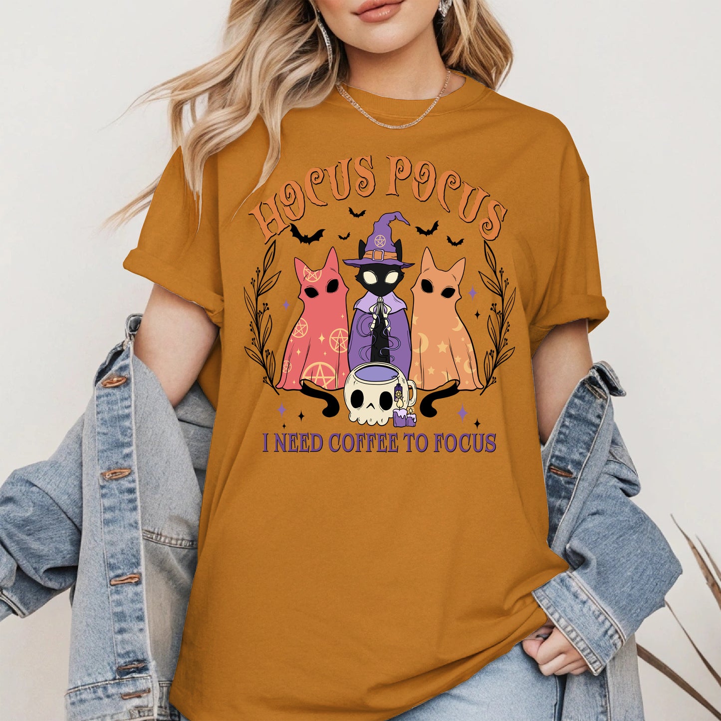 Hocus Pocus Coffee Cat Shirt