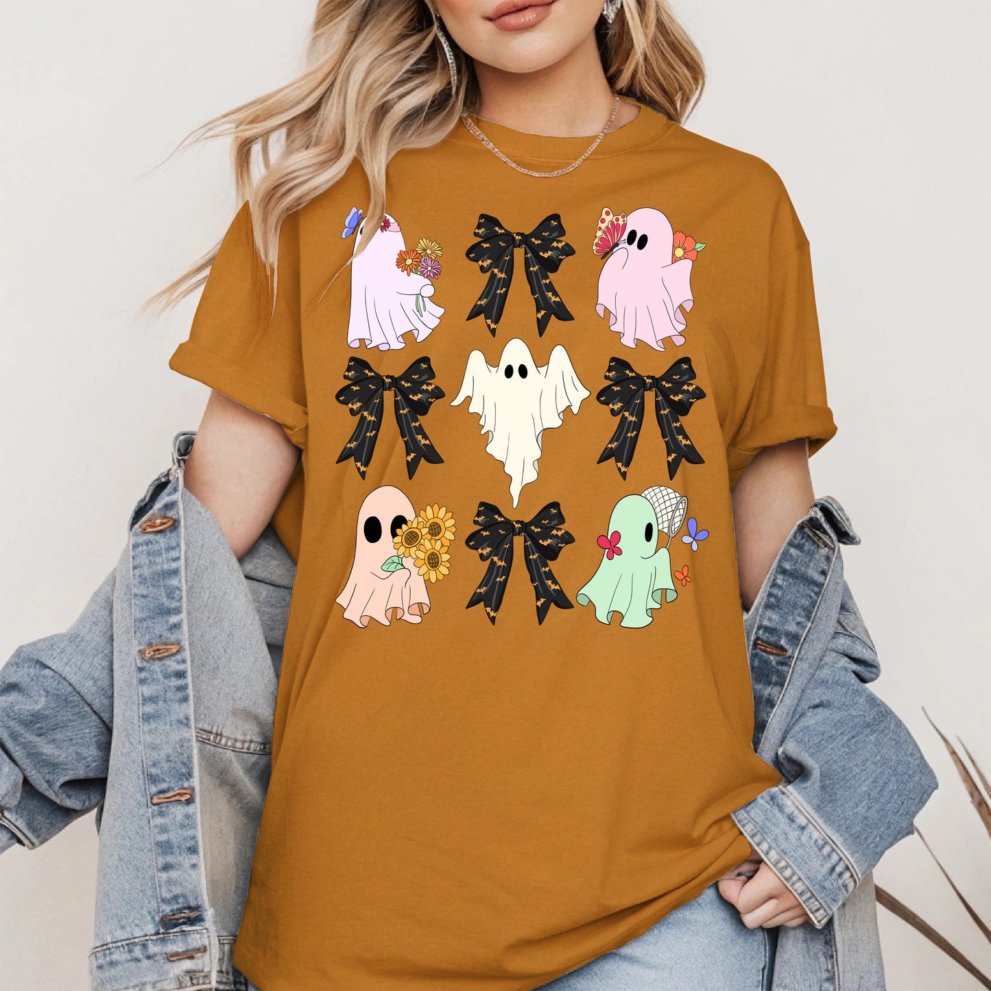 Cute Ghost and Bow Halloween Shirt