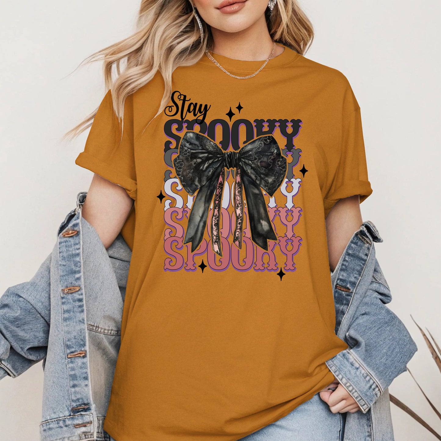 Gothic Spooky Bow Halloween Shirt