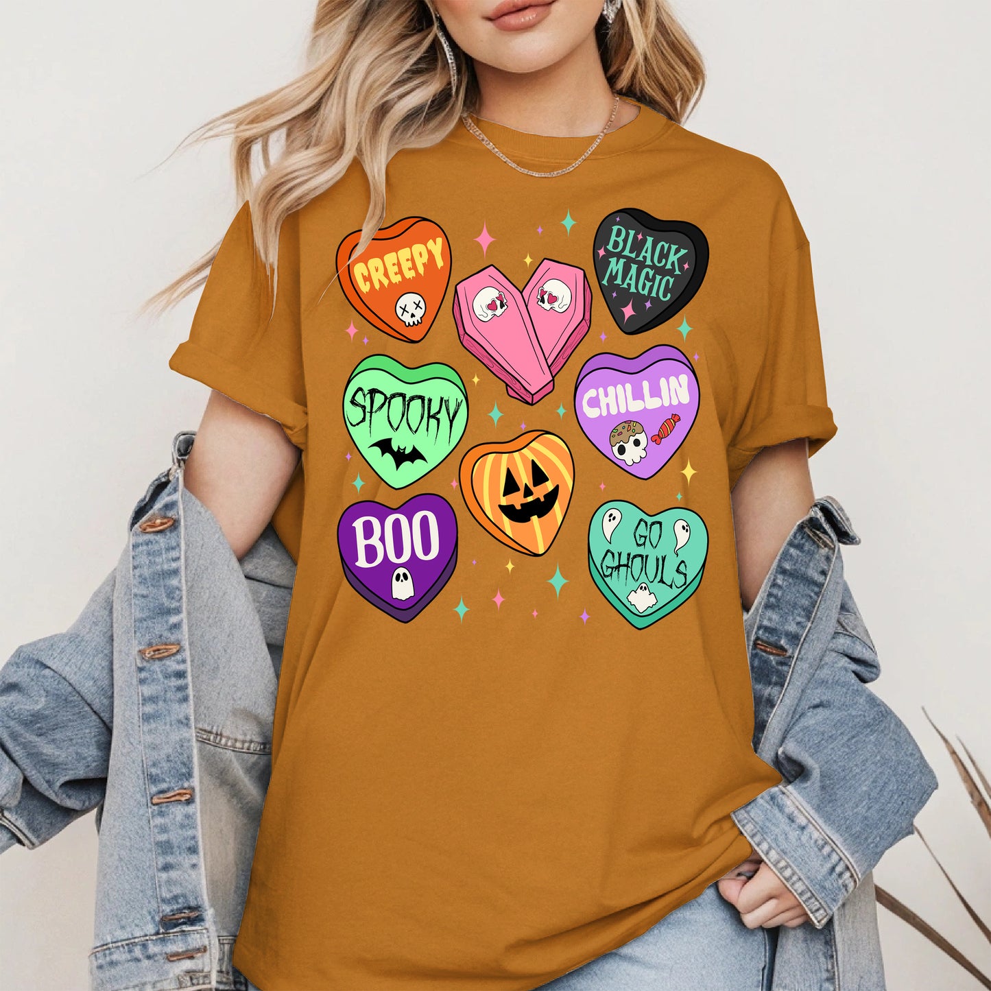 Spooky Candy Heart Halloween Shirt