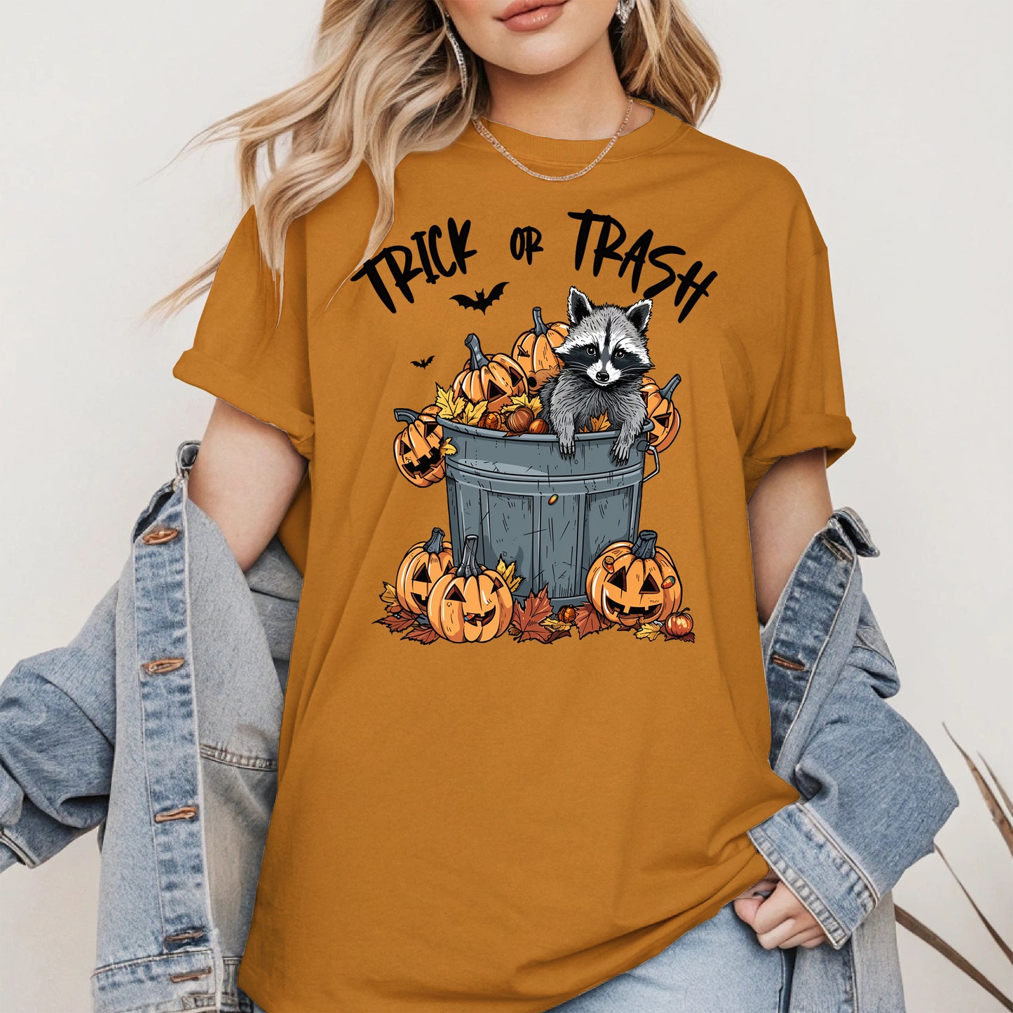 Trick or Trash Raccoon Halloween Shirt