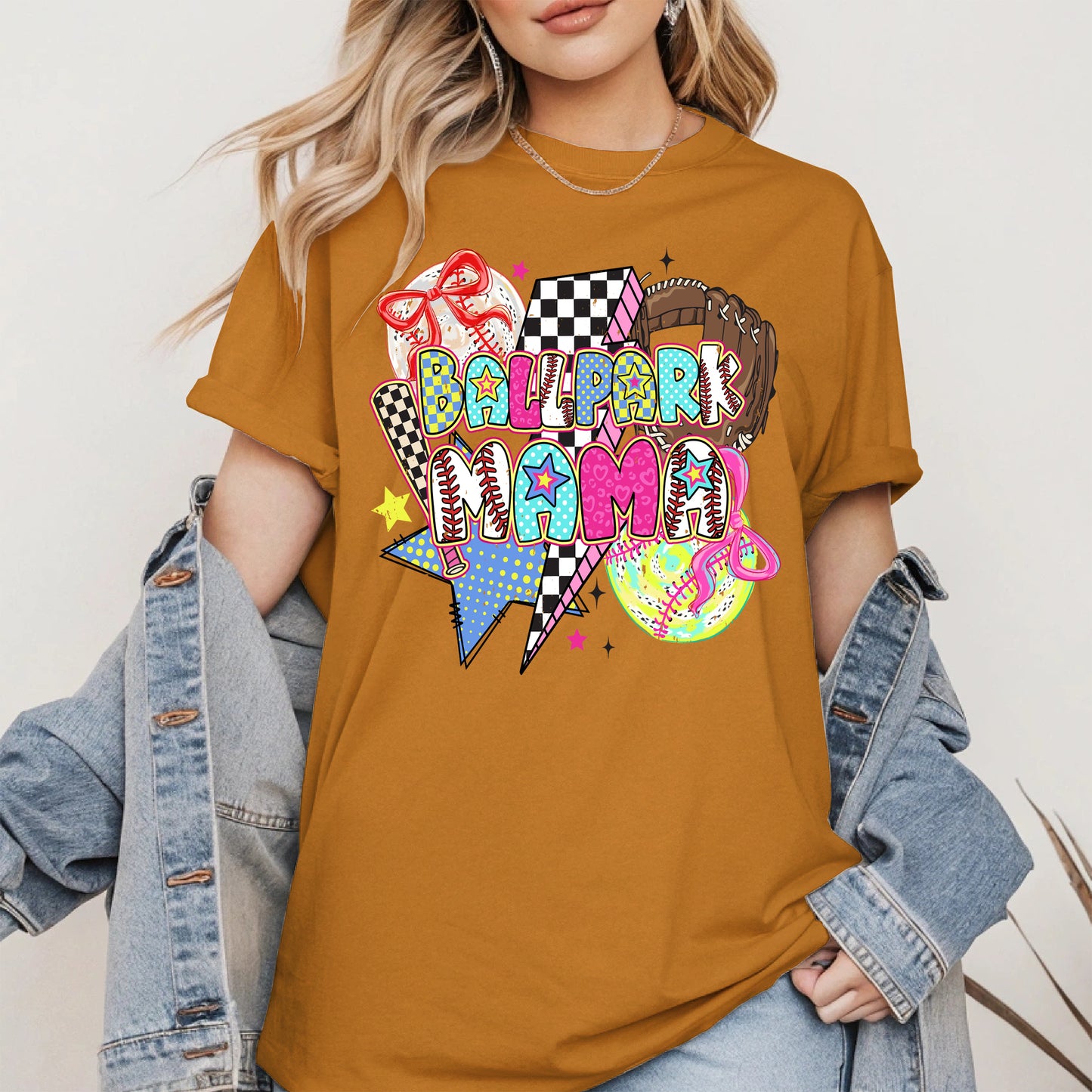 Ballpark Mama Shirt Sport Tee Hoodie Sweatshirt Gift for Baseball Moms