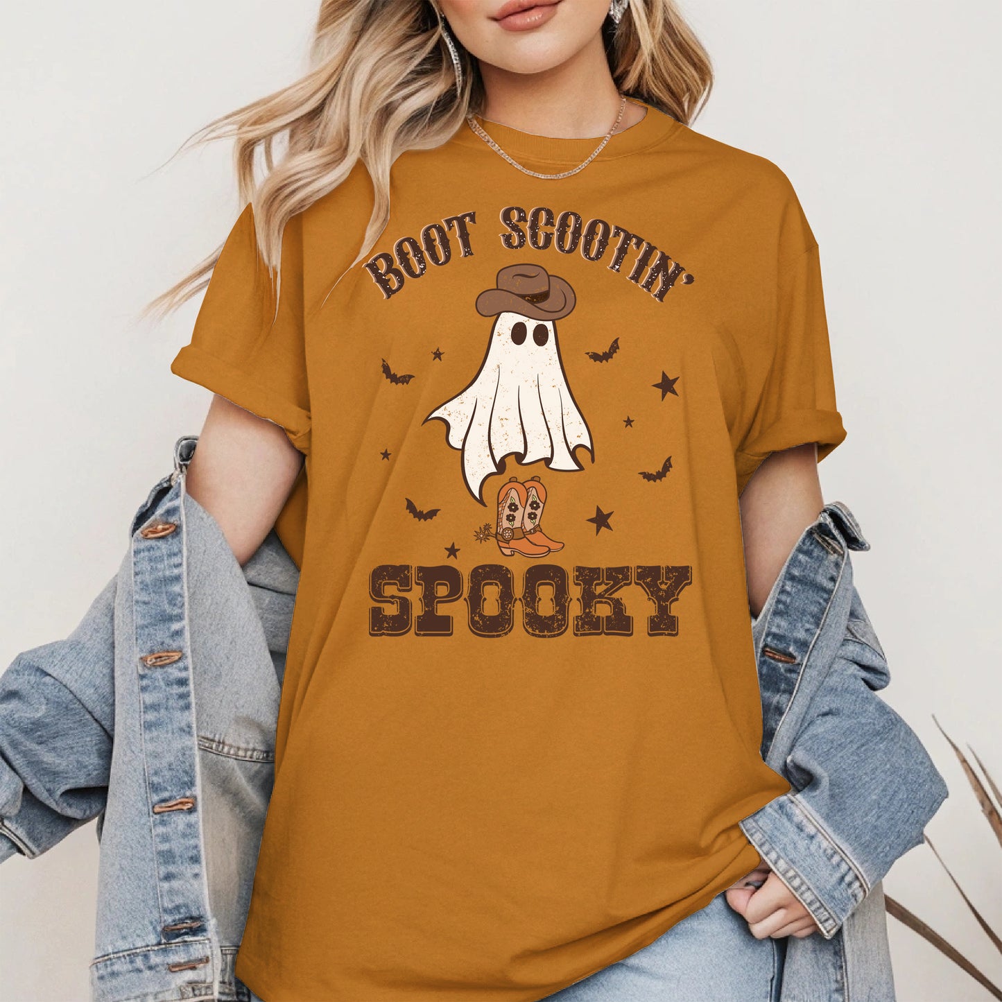 Boot Scootin Spooky Ghost Tee