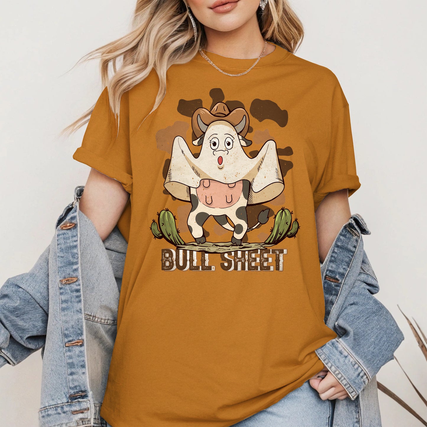 Bull Sheet Funny Ghost Cow Tee