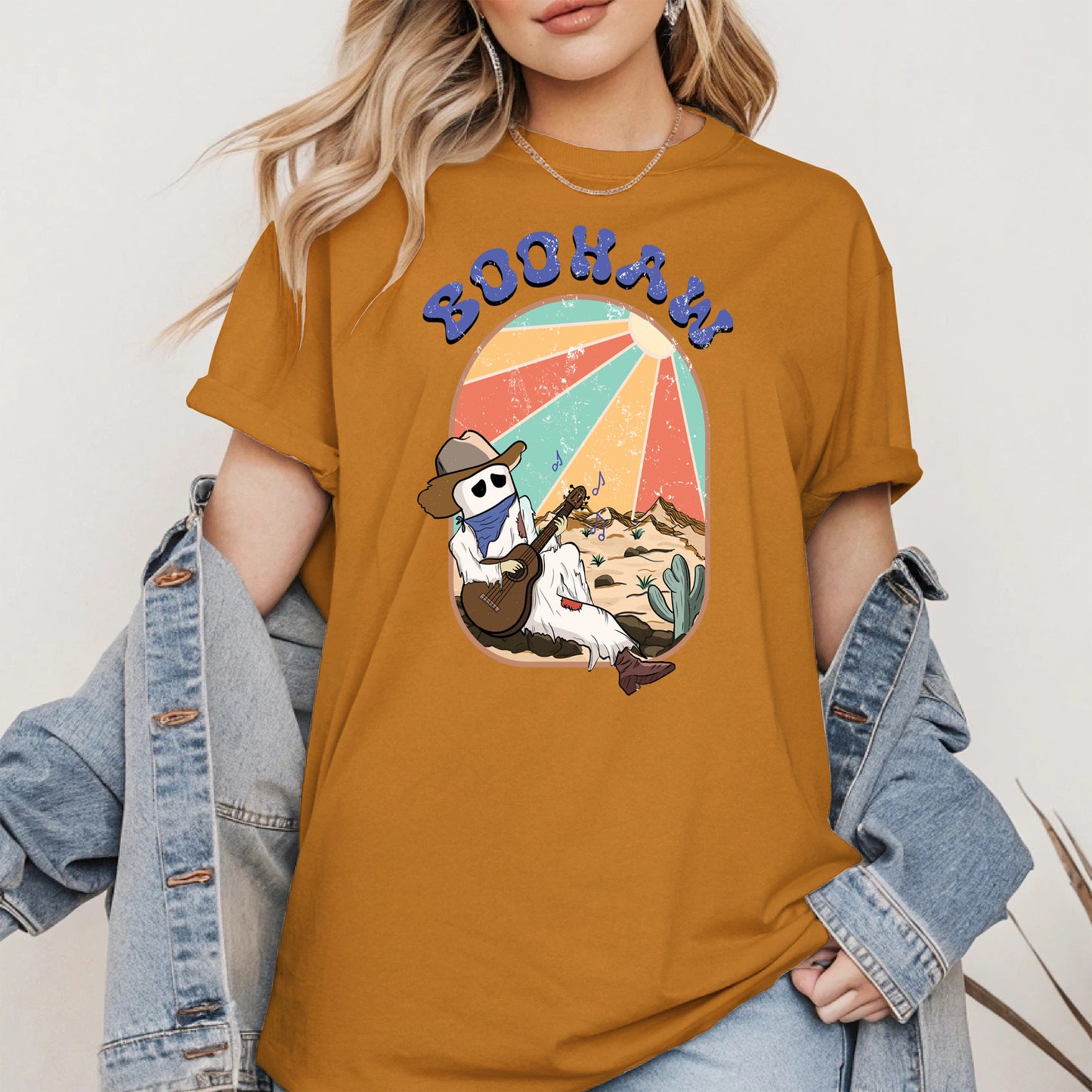 Boohaw Singing Ghost Western Tee