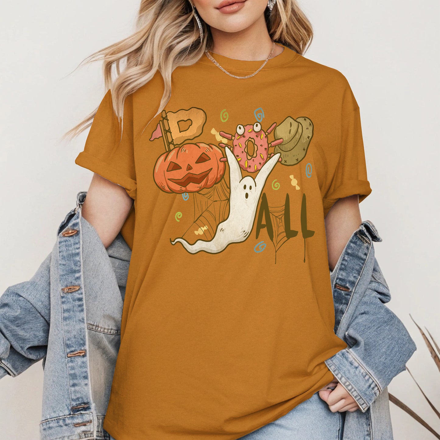 Boo Yall Cute Halloween Fall Tee