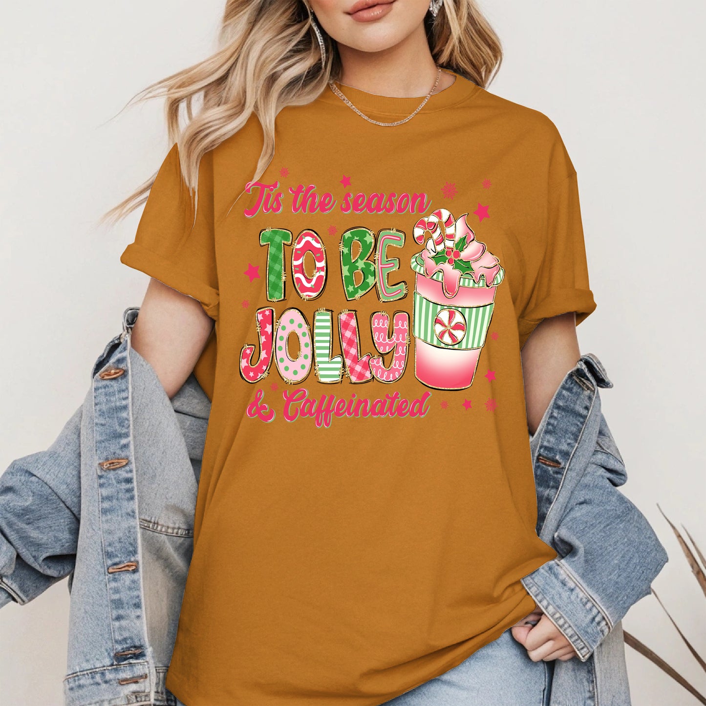 Tis the Season to Be Jolly and Caffeinated Shirt