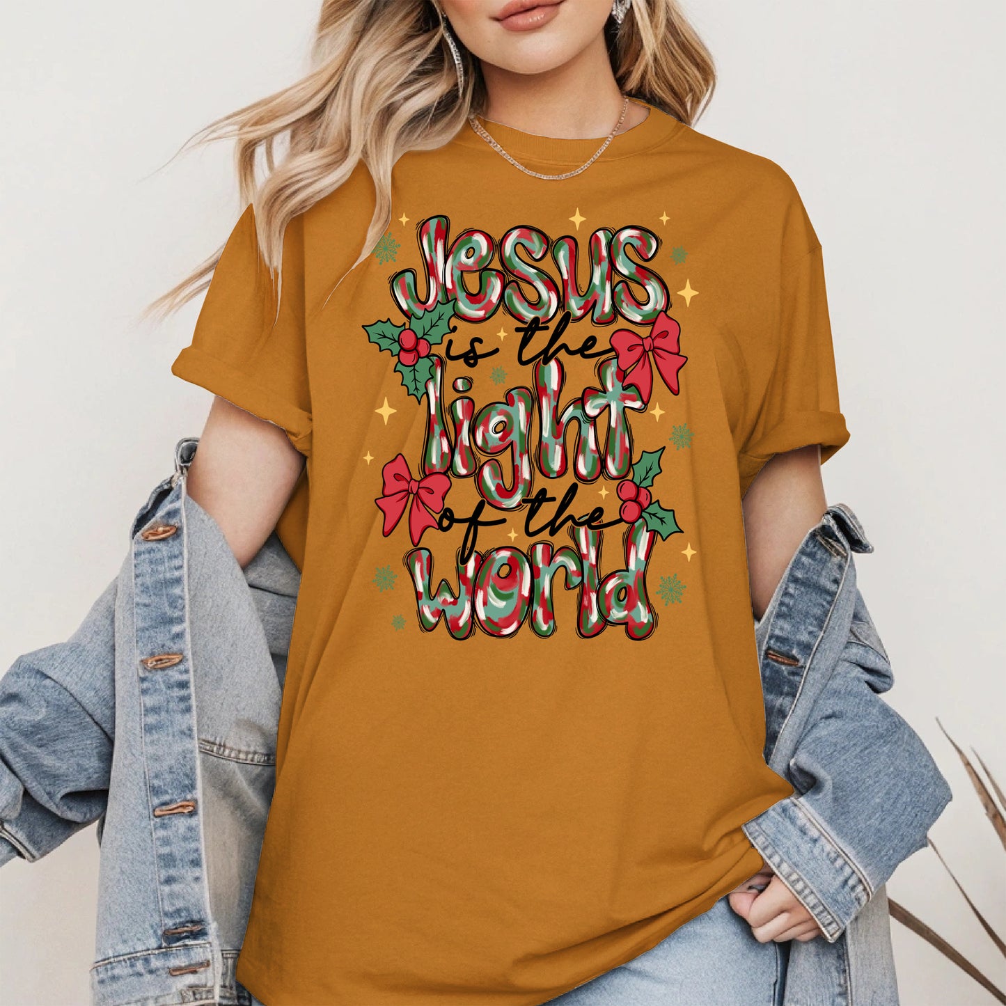 Jesus Light of the World Christmas Shirt