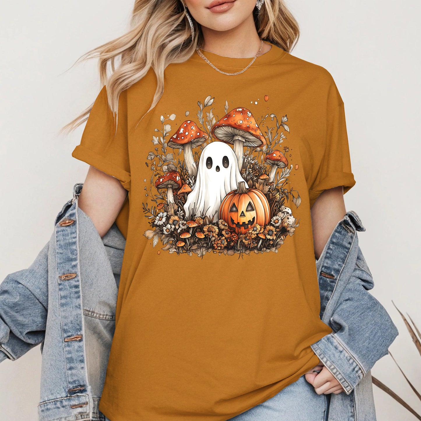 Floral Cute Ghost halloween shirt