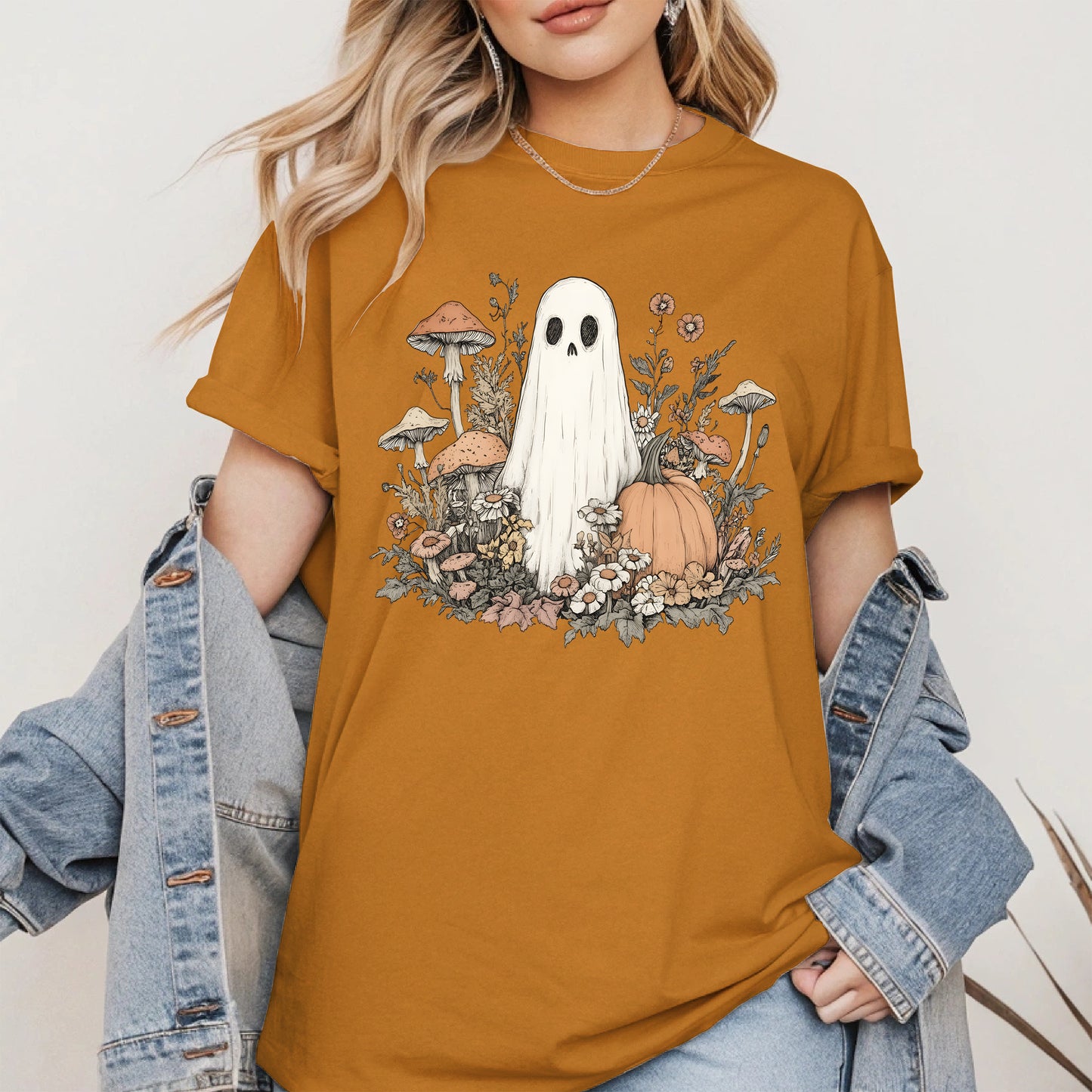 Retro Floral Ghost halloween shirt