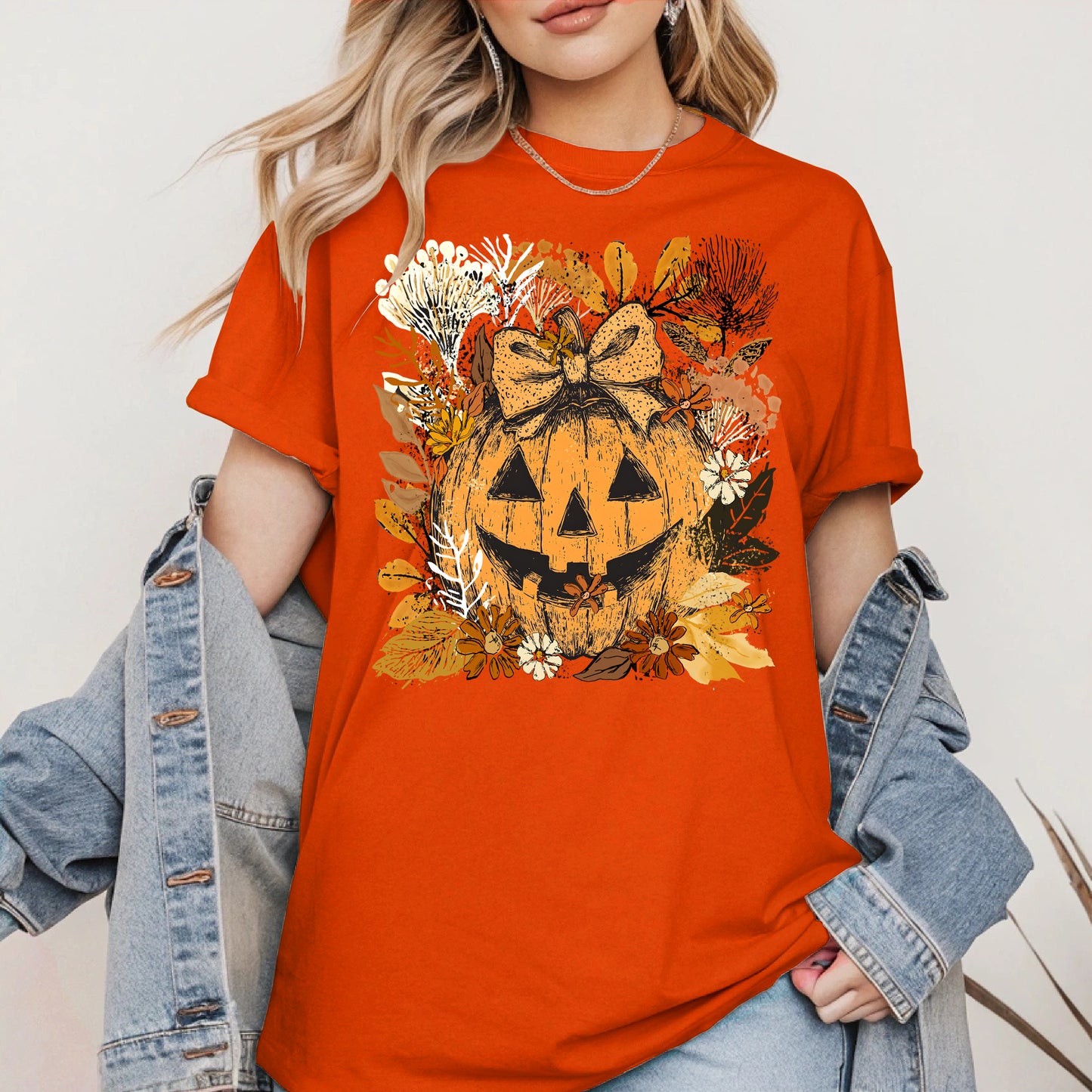 Halloween Pumpkin Coquette Bow shirt