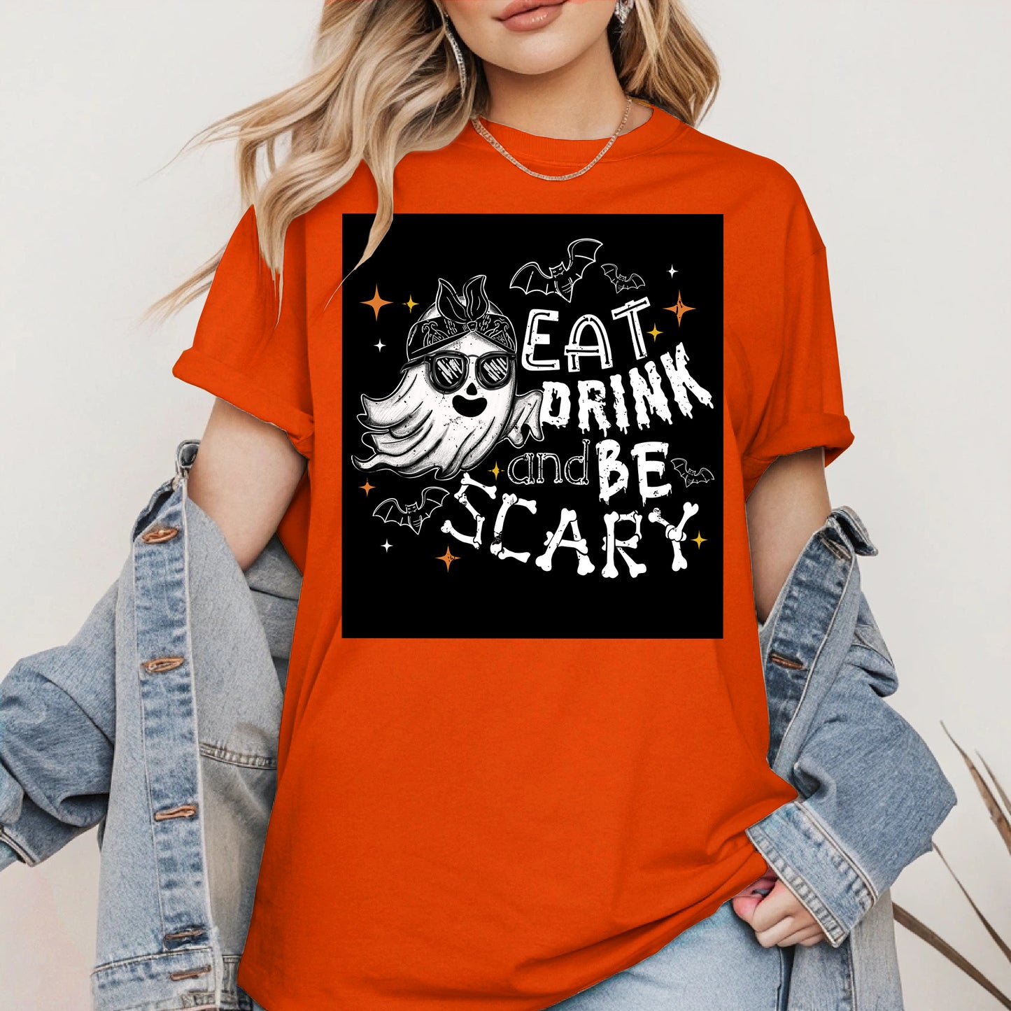 Eat Drink and Be Scary halloween shirt