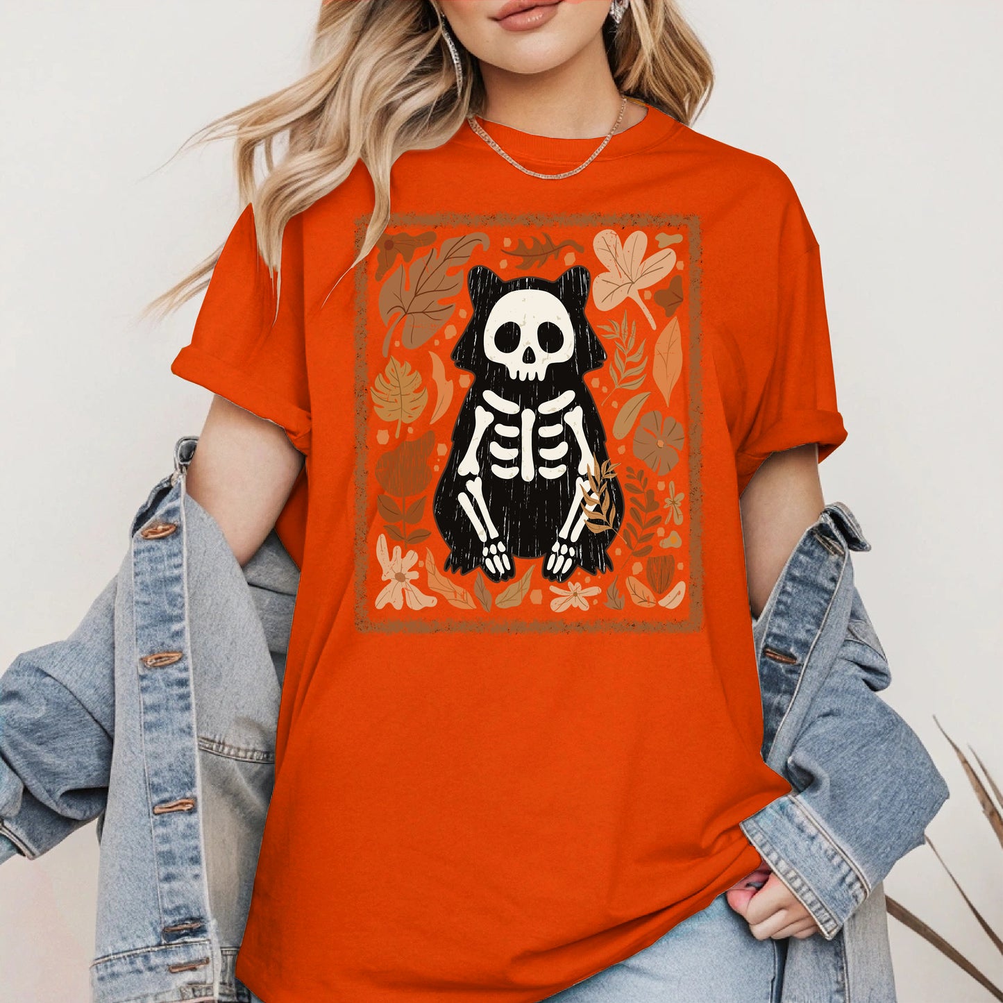Halloween raccoon floral halloween shirt