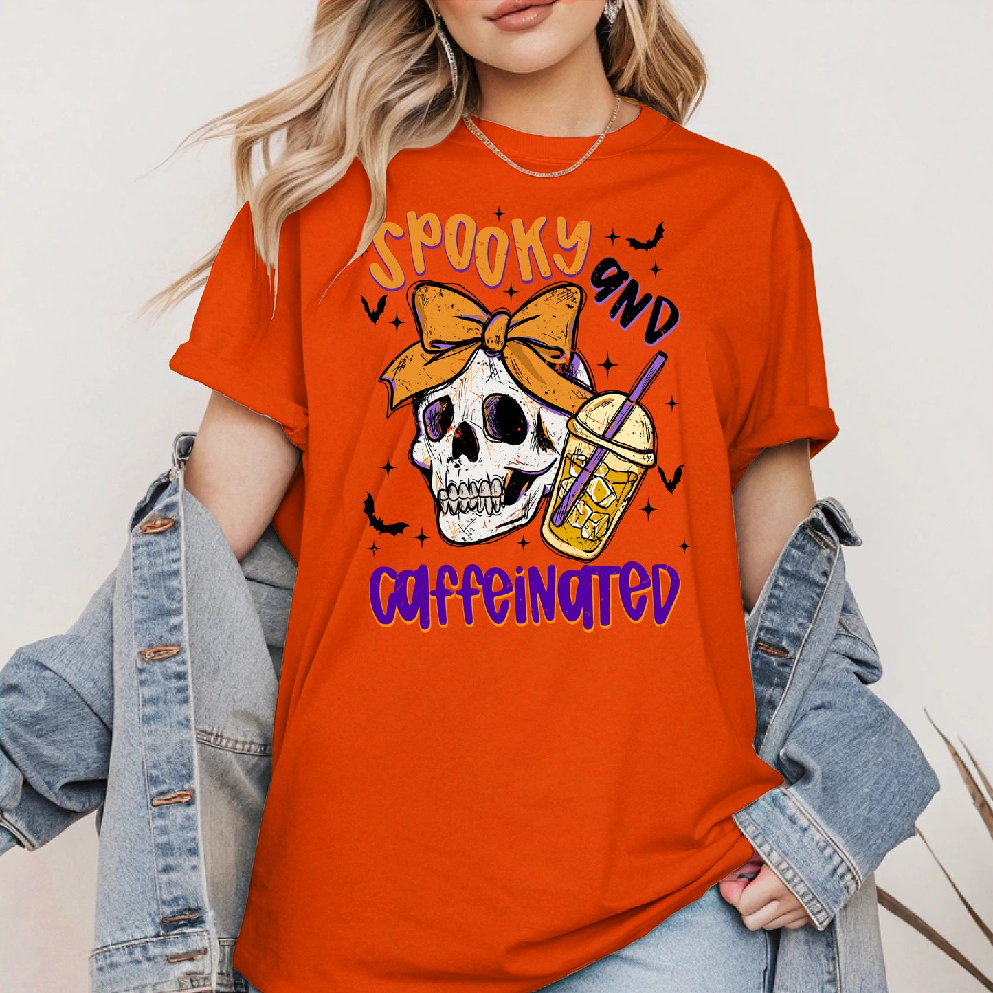 Spooky and Caffeinated halloween shirt