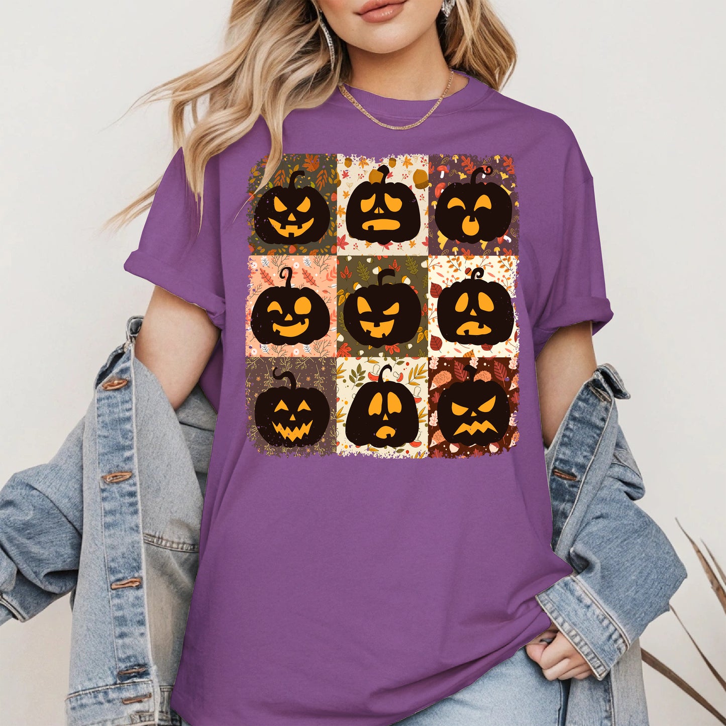Funny Pumpkin Faces Shirt Hoodie Sweatshirt for Halloween Lovers