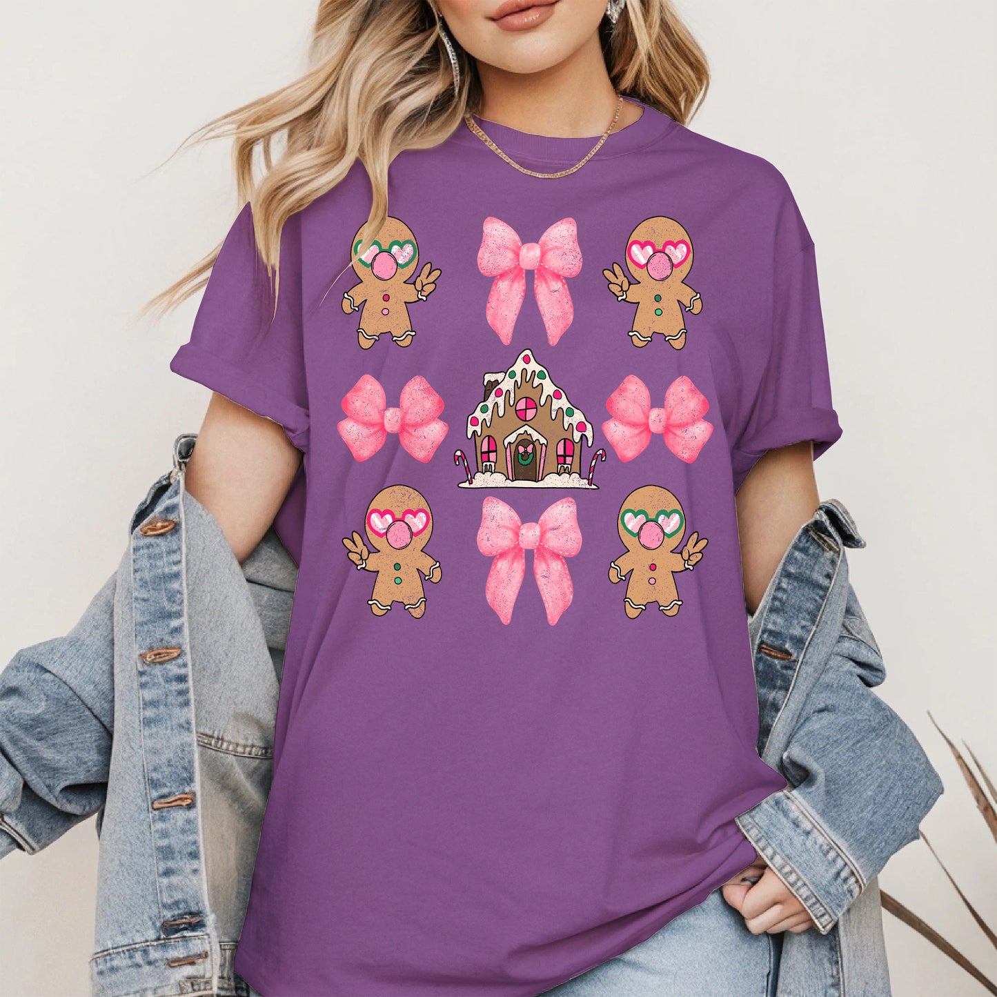 Checkered Gingerbread Cute Christmas Shirt
