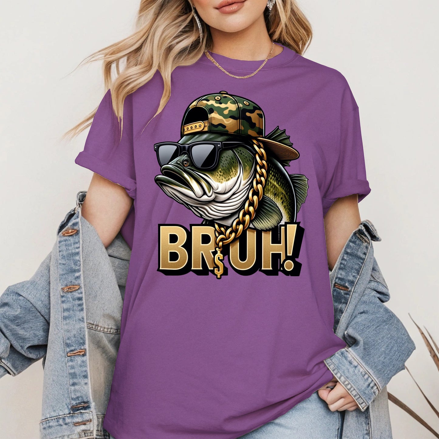 Funny Bass Fish Bruh Shirt Hoodie Sweatshirt