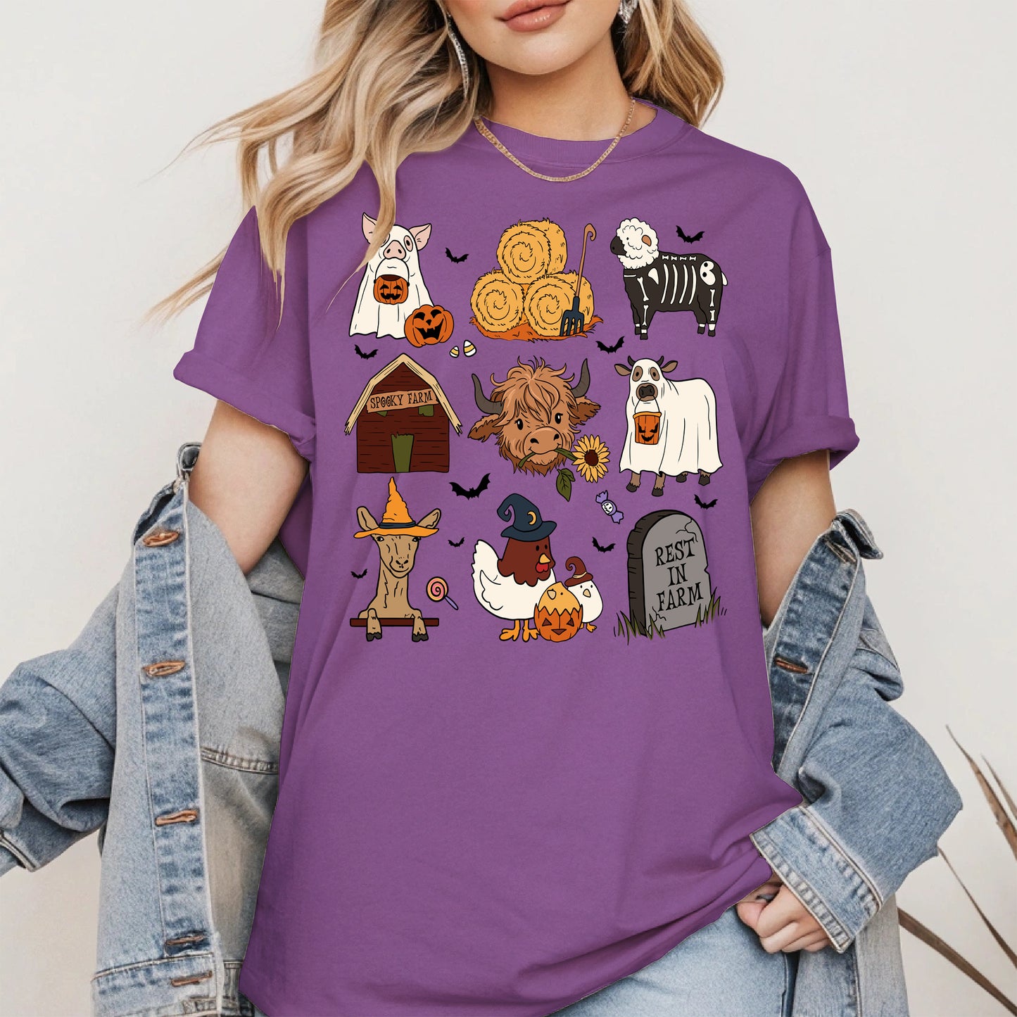 Spooky Cute Halloween Farm Animal Shirt