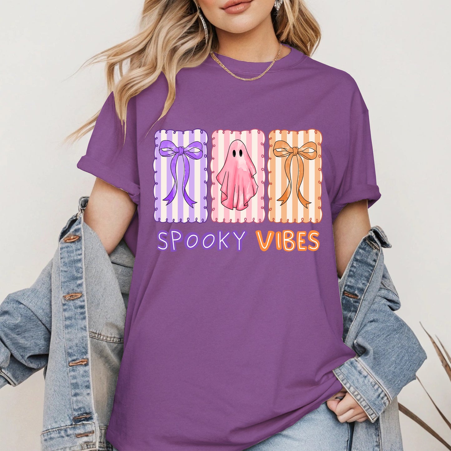 Spooky Vibes Shirt Hoodie Sweatshirt for Halloween and Fall Looks