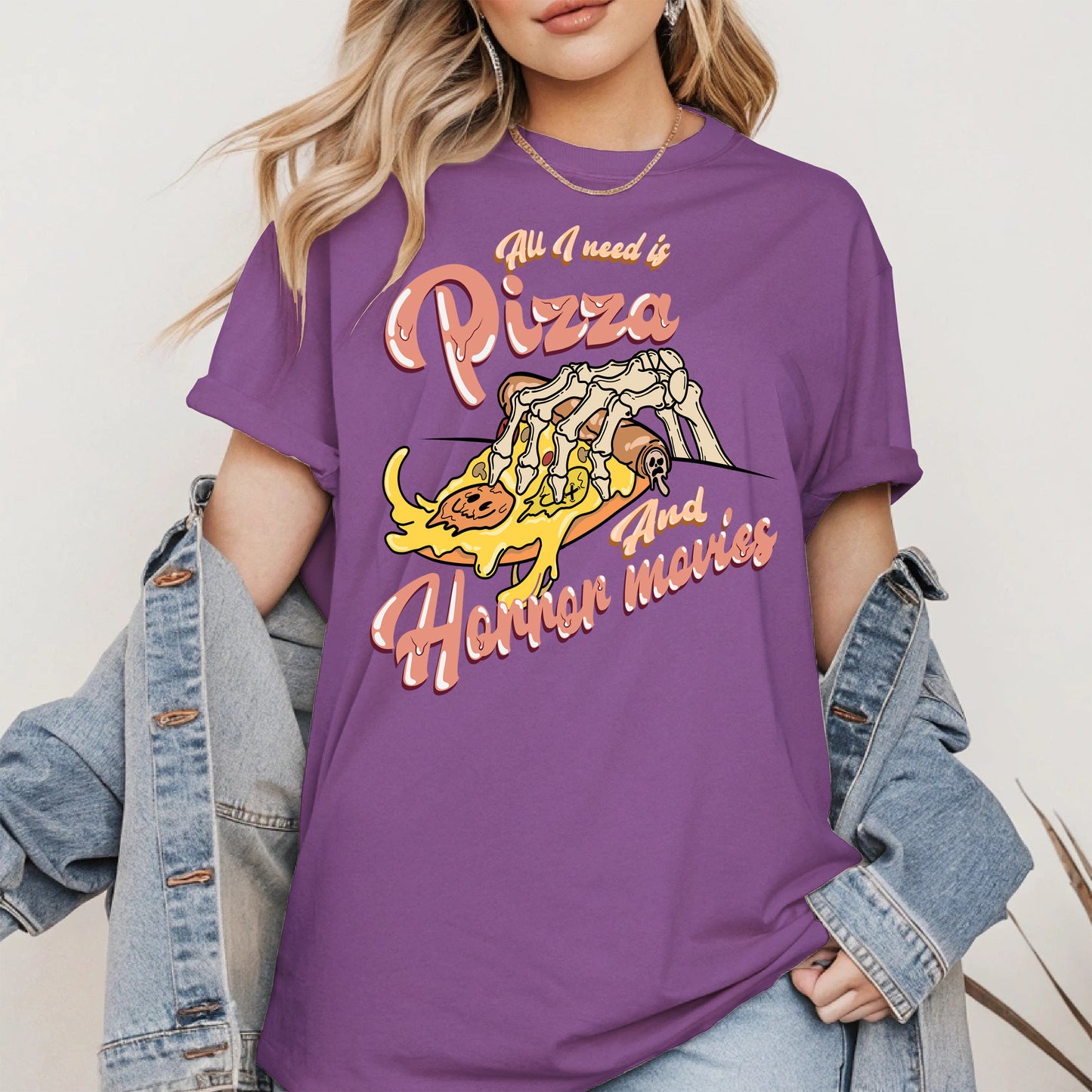 All I Need Is Pizza And Horror Movies Shirt