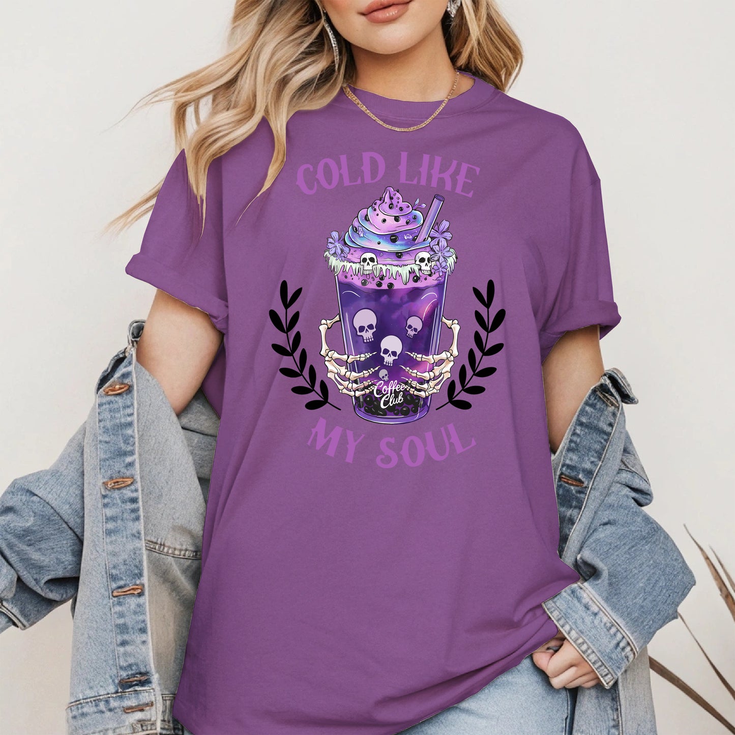 Cold Like My Soul Iced Coffee Halloween Shirt