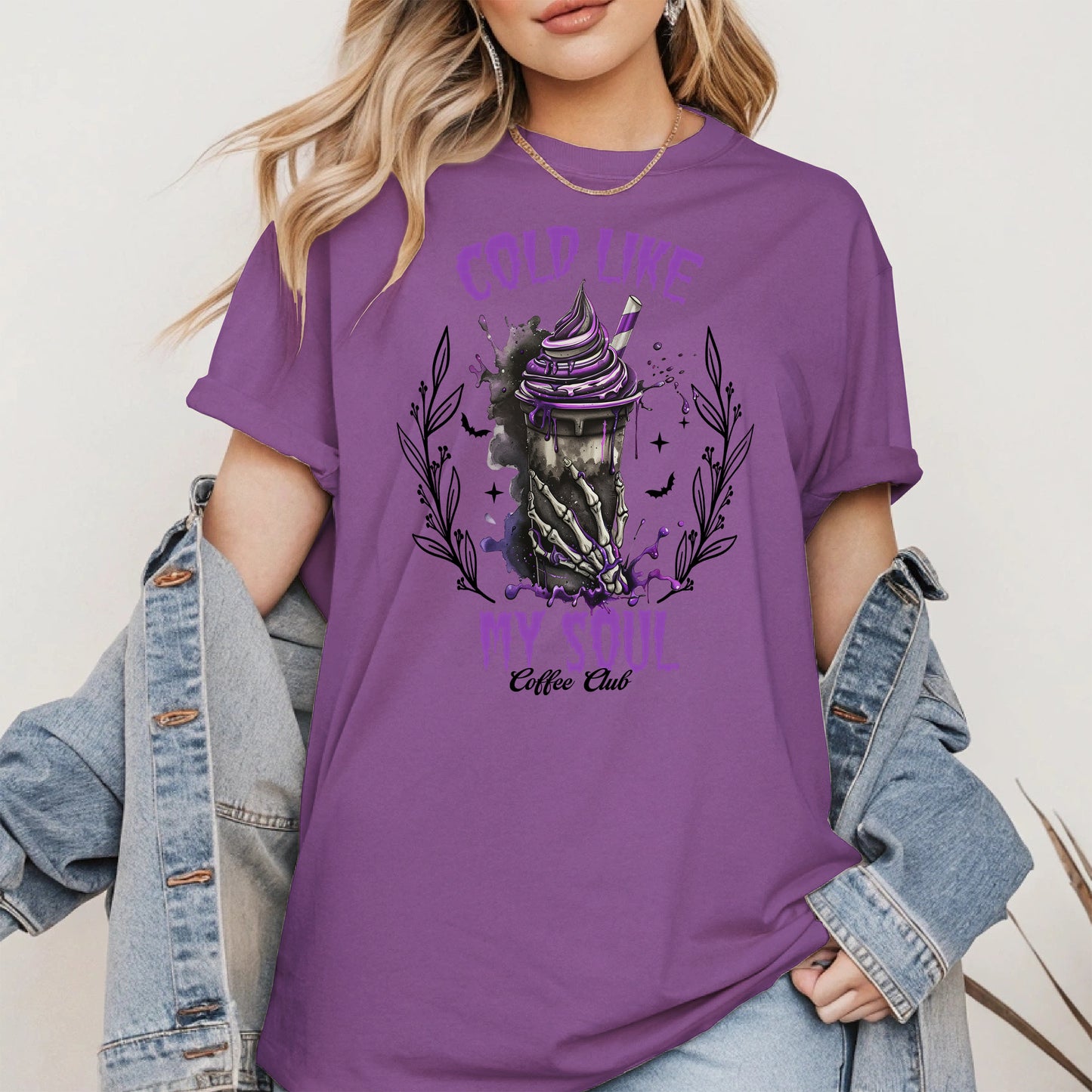 Cold Like My Soul Skeleton Drink Halloween Shirt