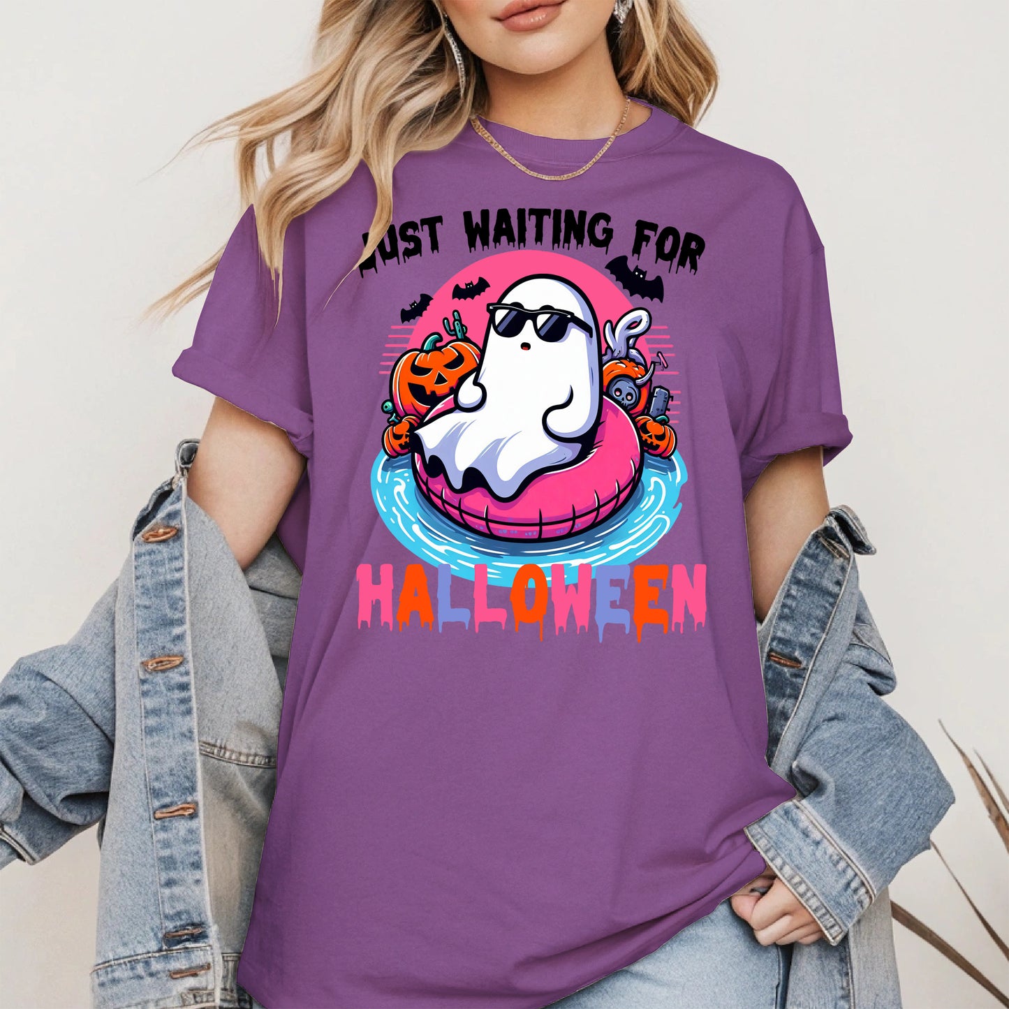 Chill Ghost Halloween Pool Float Shirt