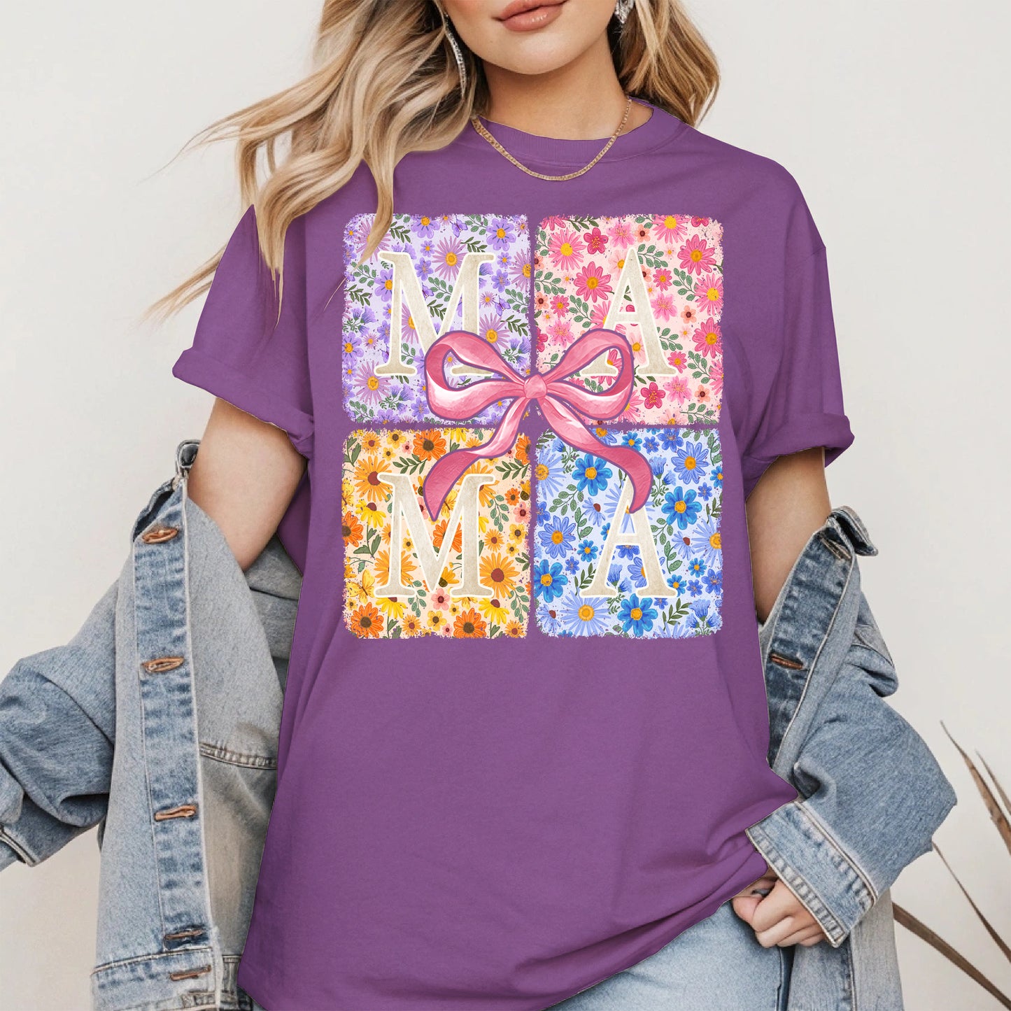 Floral MAMA Shirt Mother Tee Hoodie Sweatshirt Gift for Moms