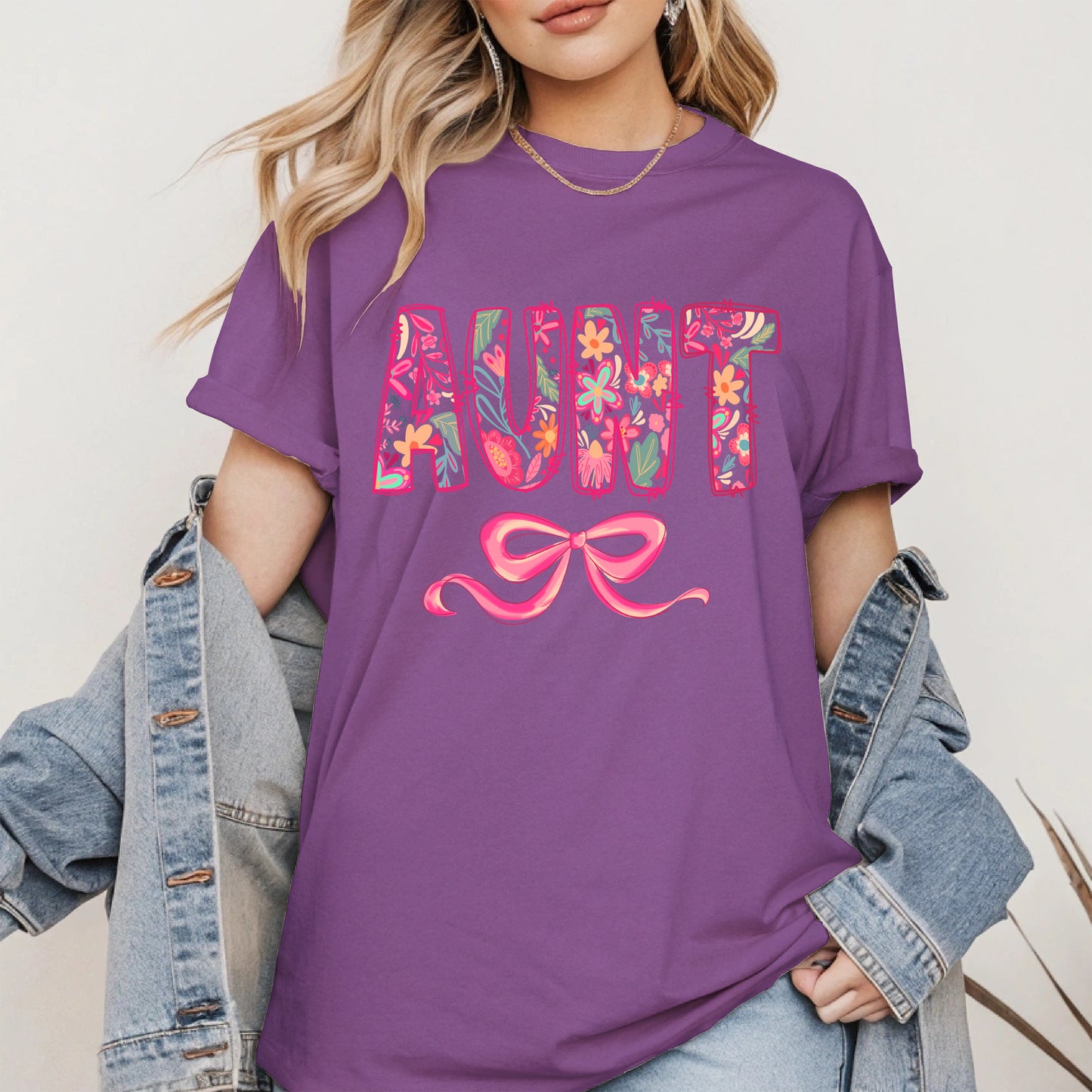 Floral Aunt Shirt Gift Tee Hoodie Sweatshirt for Cool Aunties