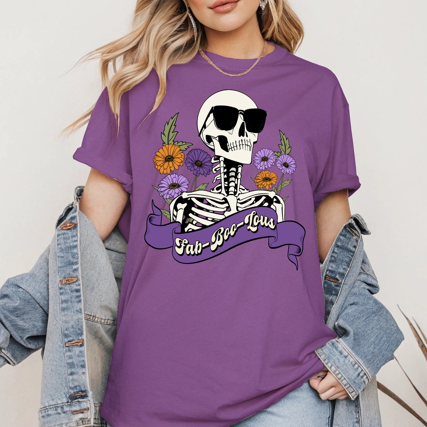 Fab-Boo-Lous Skeleton Halloween Shirt