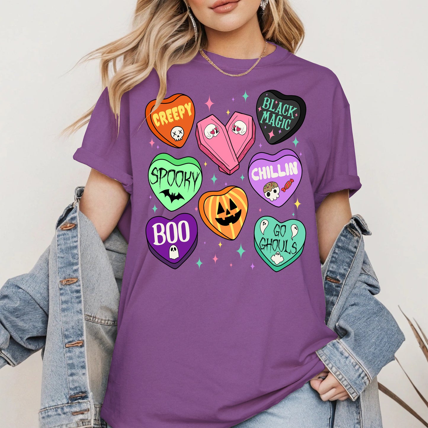 Spooky Candy Heart Halloween Shirt