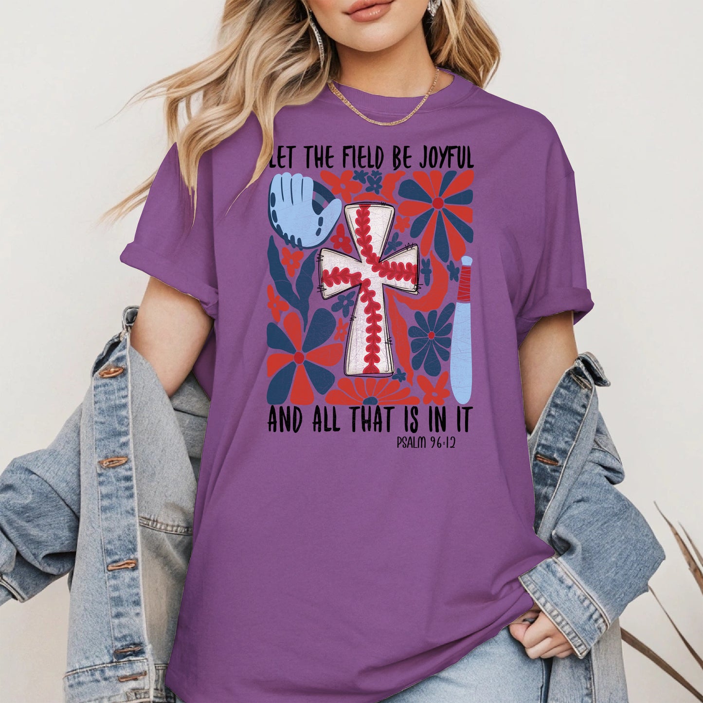 Faith Baseball Floral Shirt Sport Tee Hoodie Sweatshirt Gift for Fans