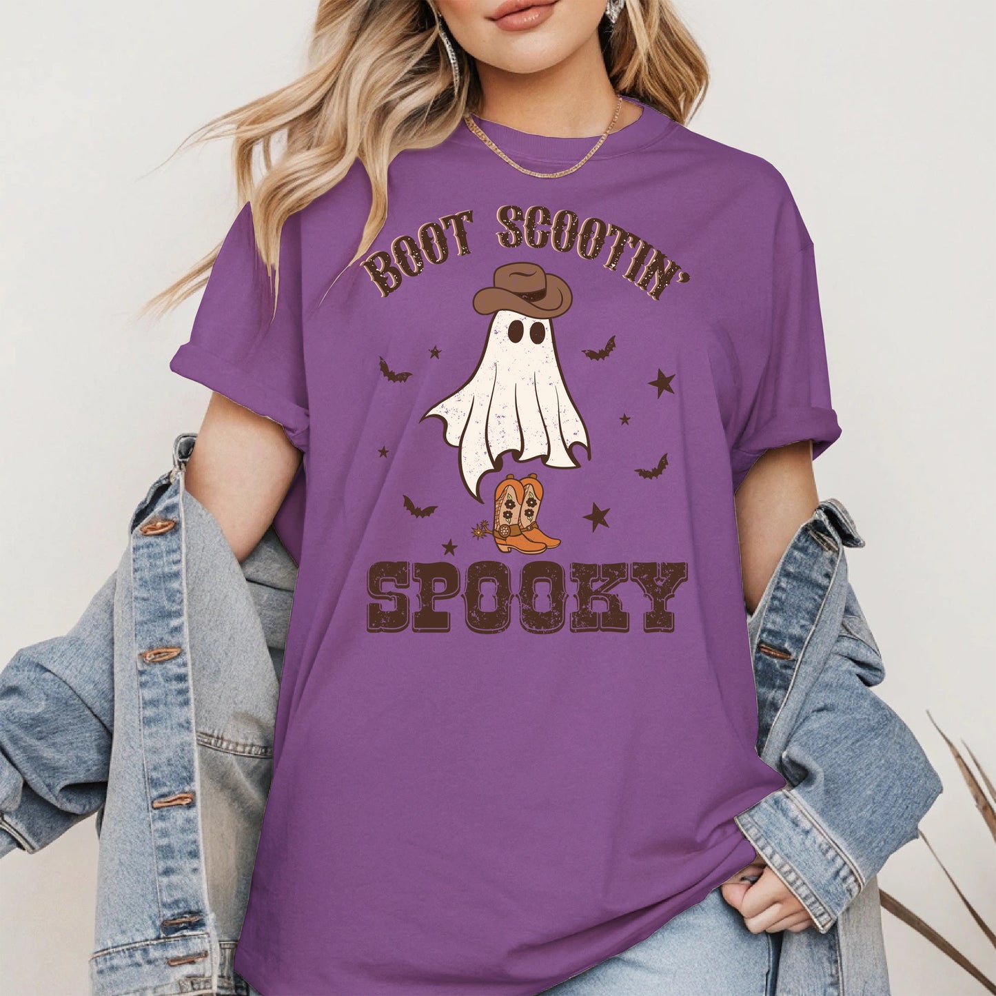 Boot Scootin Spooky Ghost Tee
