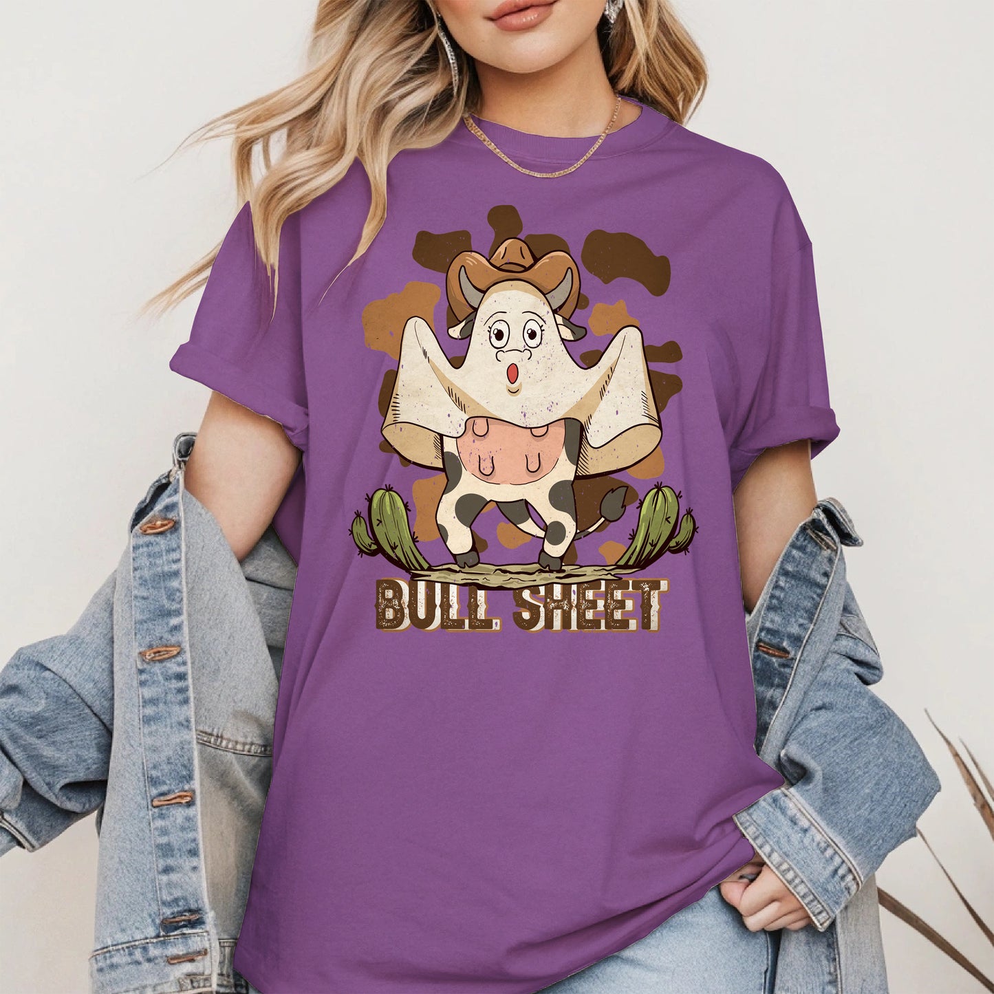 Bull Sheet Funny Ghost Cow Tee