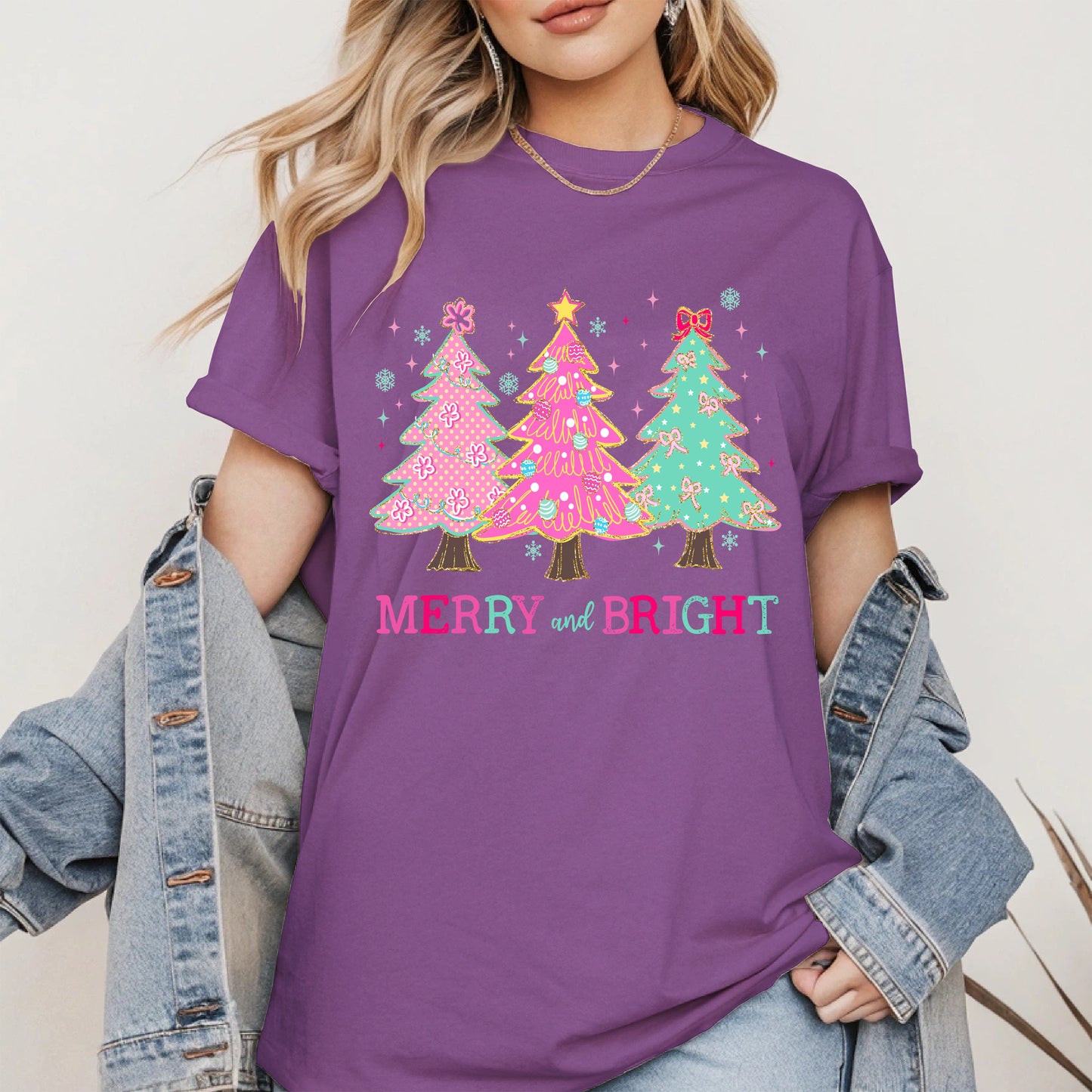 Merry and Bright Christmas Tree Shirt