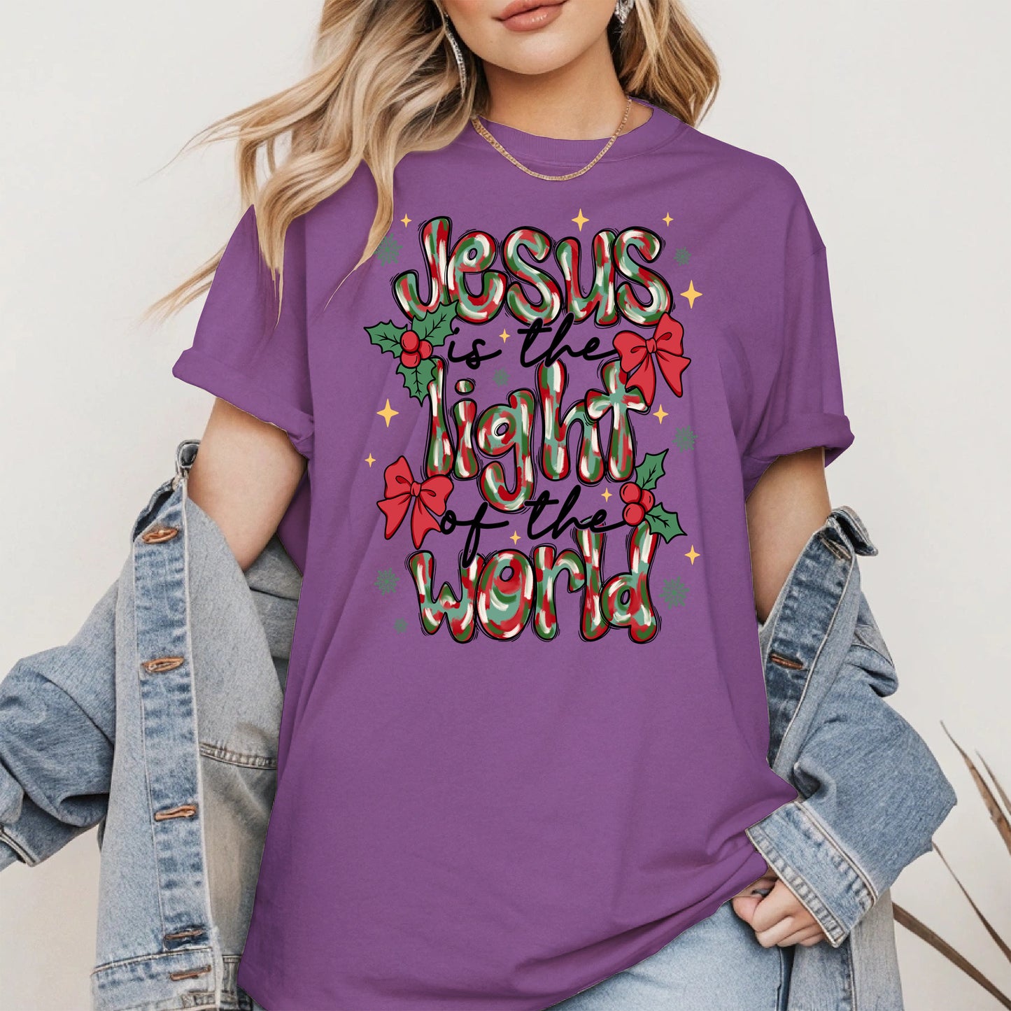 Jesus Light of the World Christmas Shirt