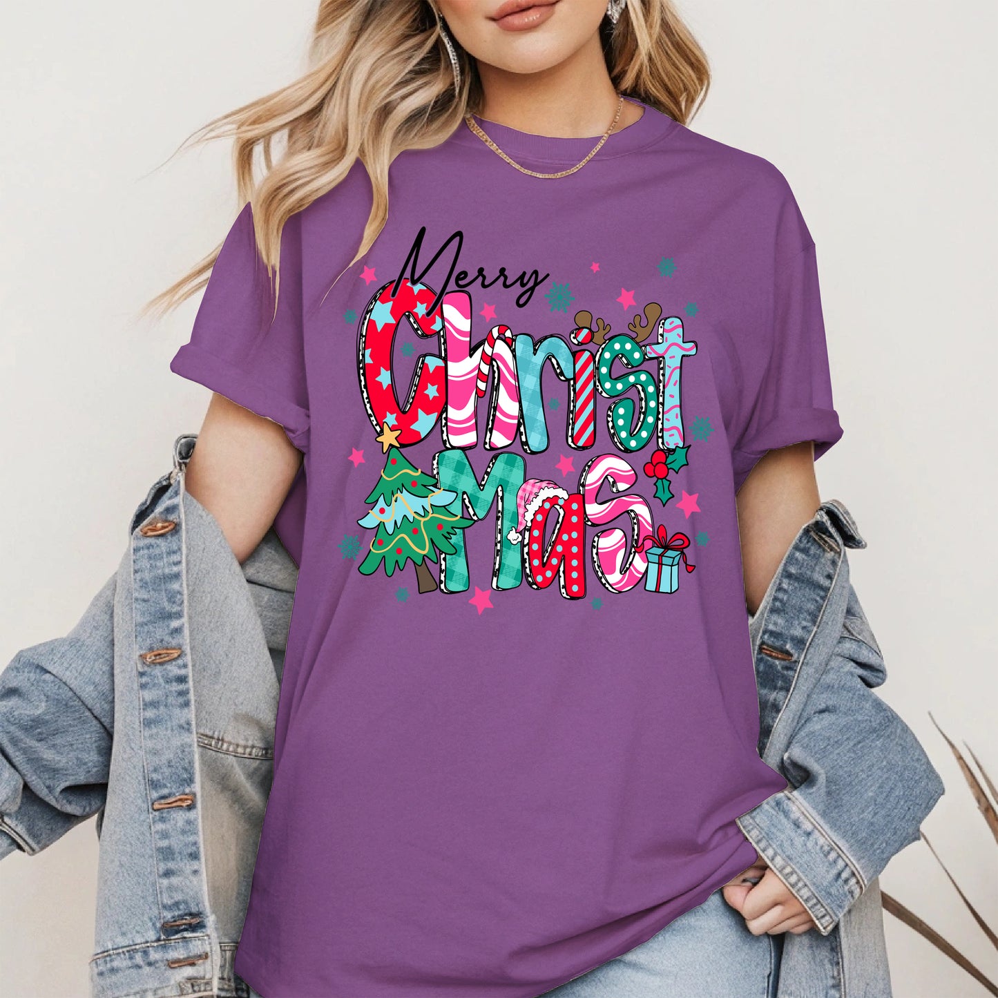 Colorful Christmas Holiday Shirt
