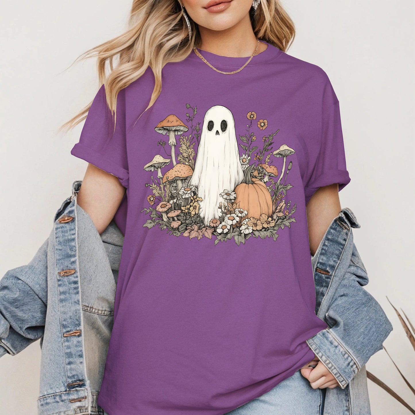 Retro Floral Ghost halloween shirt