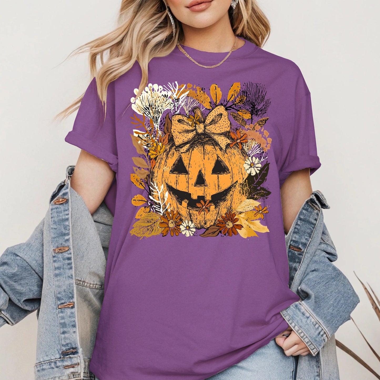 Halloween Pumpkin Coquette Bow shirt