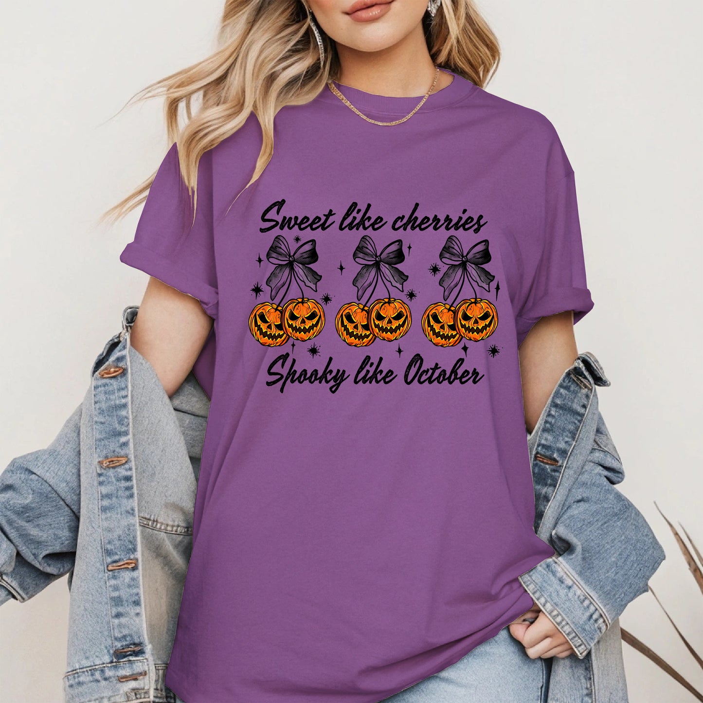 Sweet like cherries Spooky like October shirt