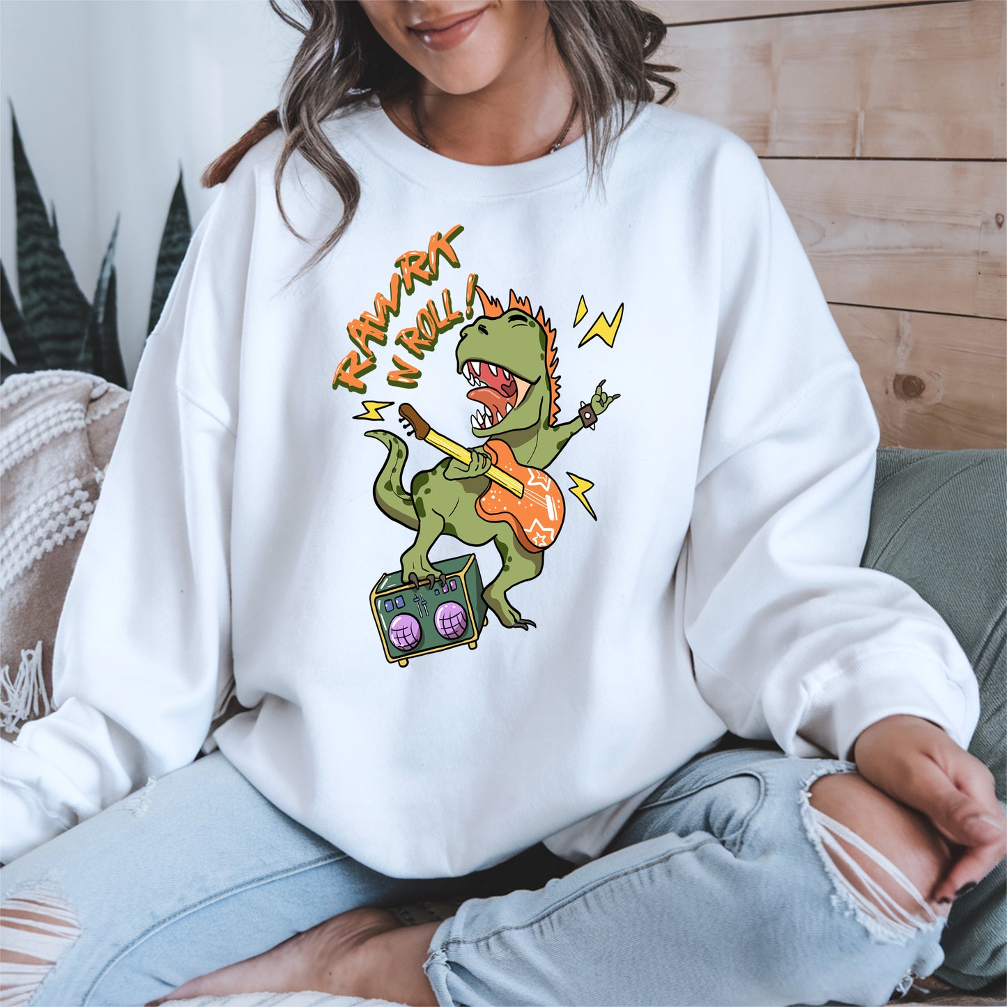 Rawrk N Roll Dinosaur Shirt