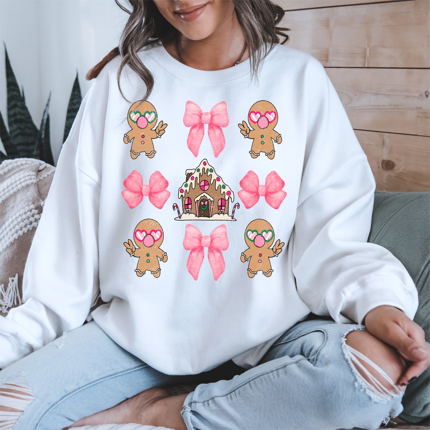 Checkered Gingerbread Cute Christmas Shirt