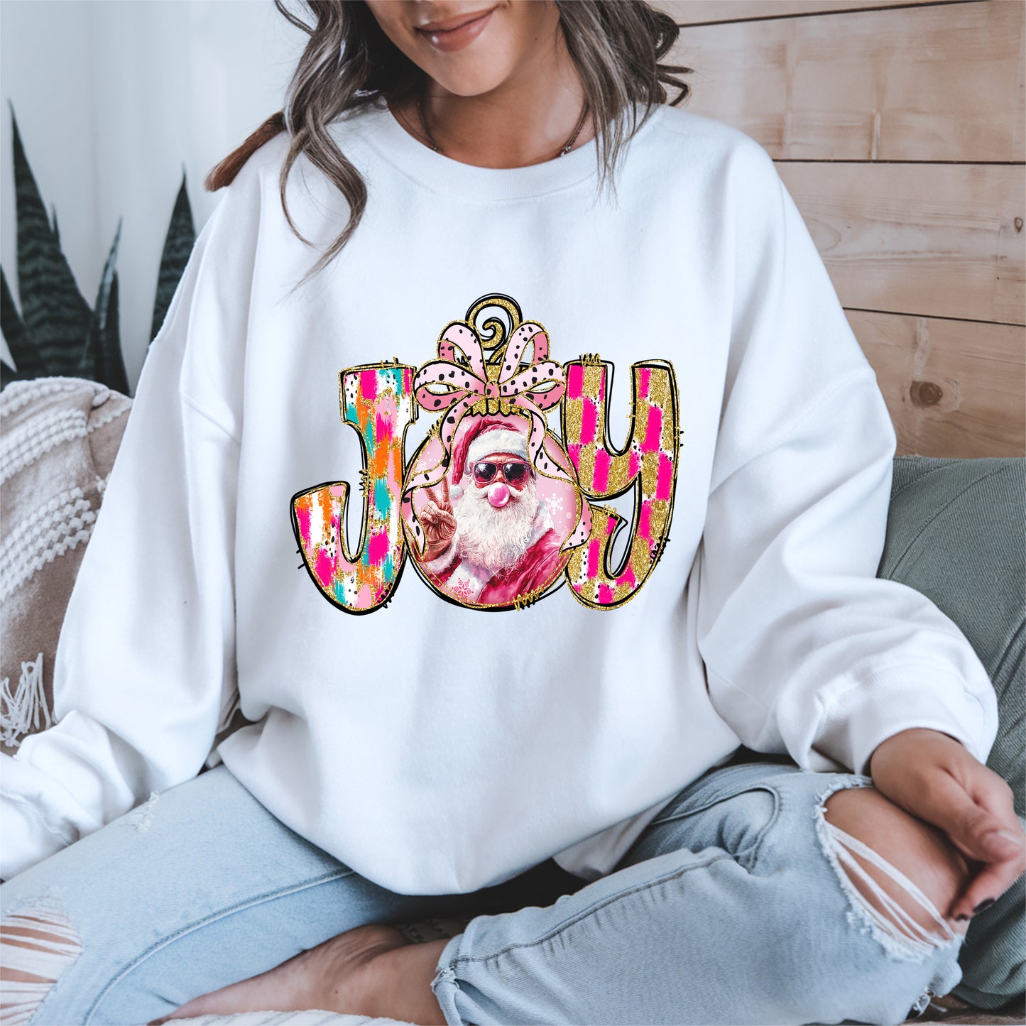 Joy Christmas Shirt Santa Cool Holiday Gift